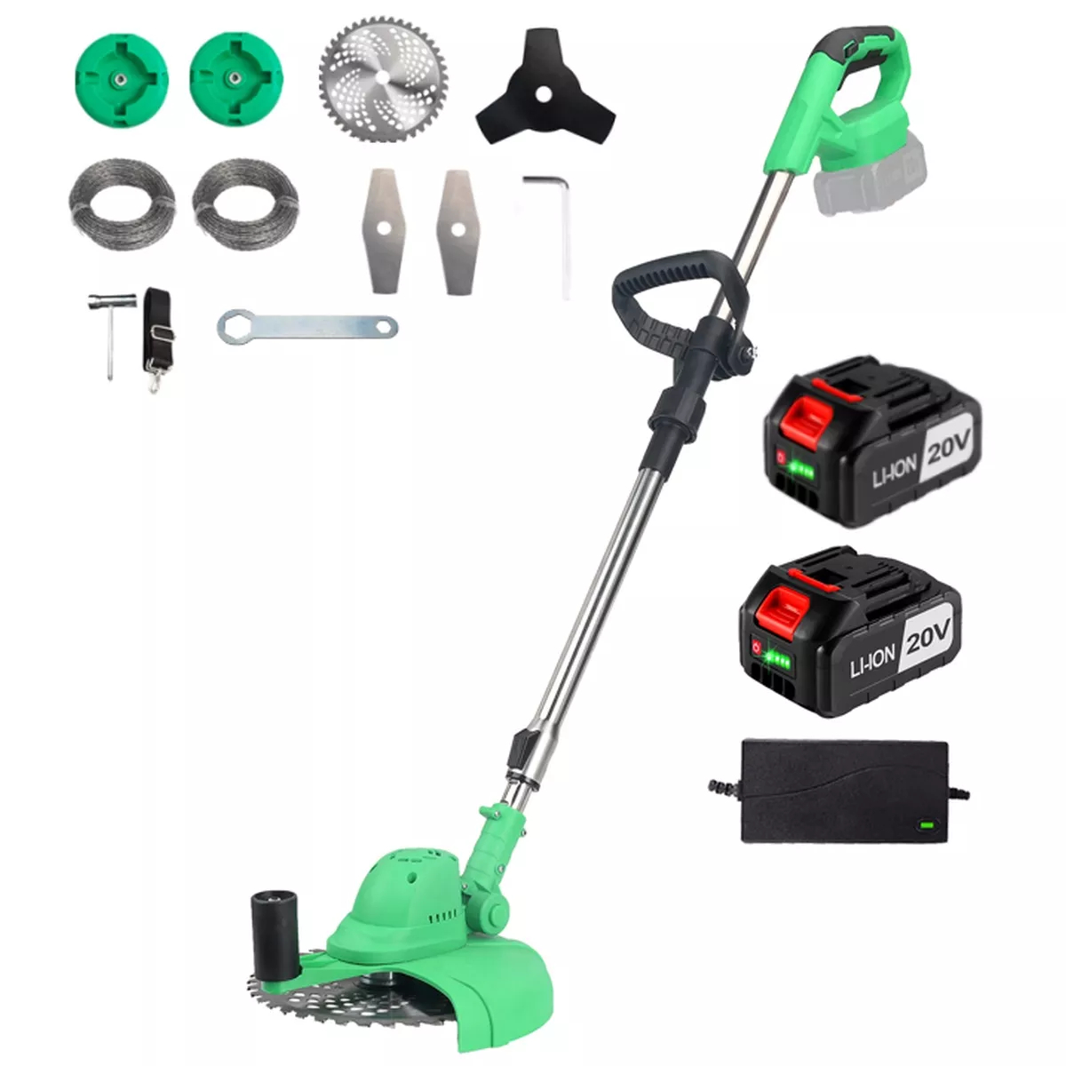 Триммер аккумуляторный бесщеточный Zitrek GreenCut 20V 20 В 2 аккумулятора 18151