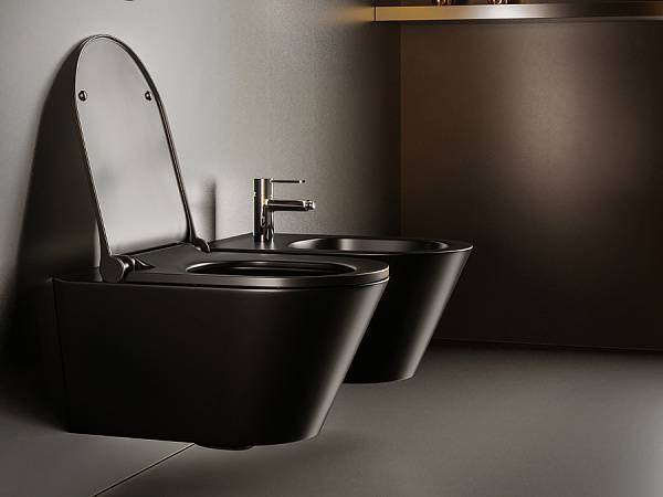 Биде подвесное Boheme Avva 35.5х53 см черный 974-B