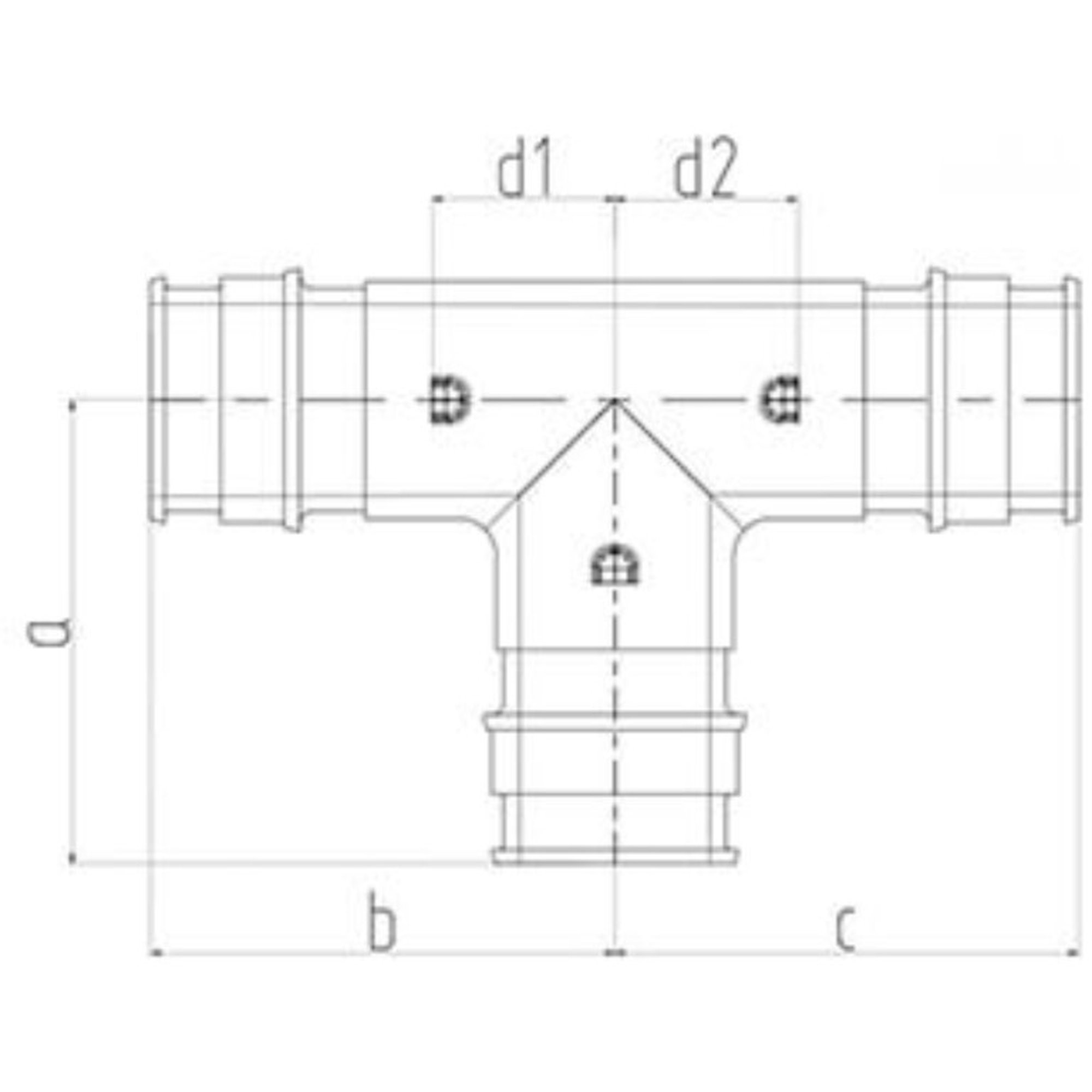 Тройник аксиальный ONE PLUS PPSU 16 мм НС-1691830