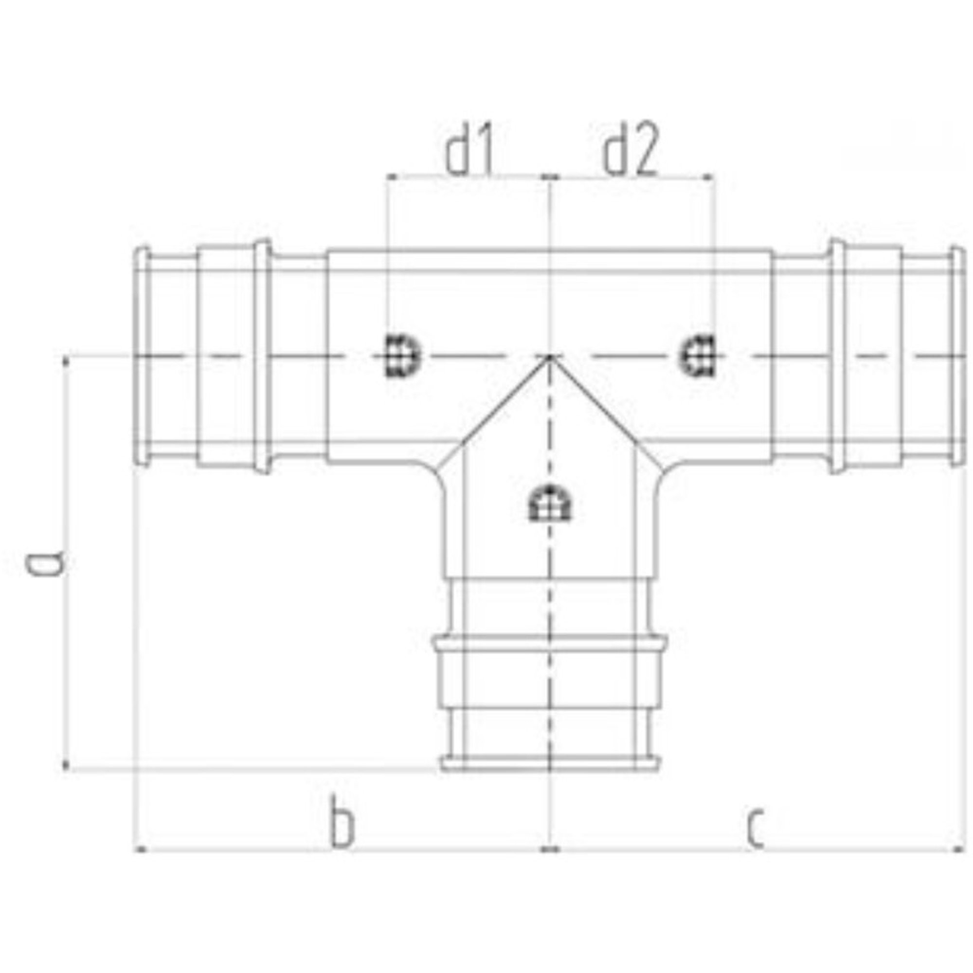 Тройник аксиальный ONE PLUS PPSU 20 мм НС-1691831