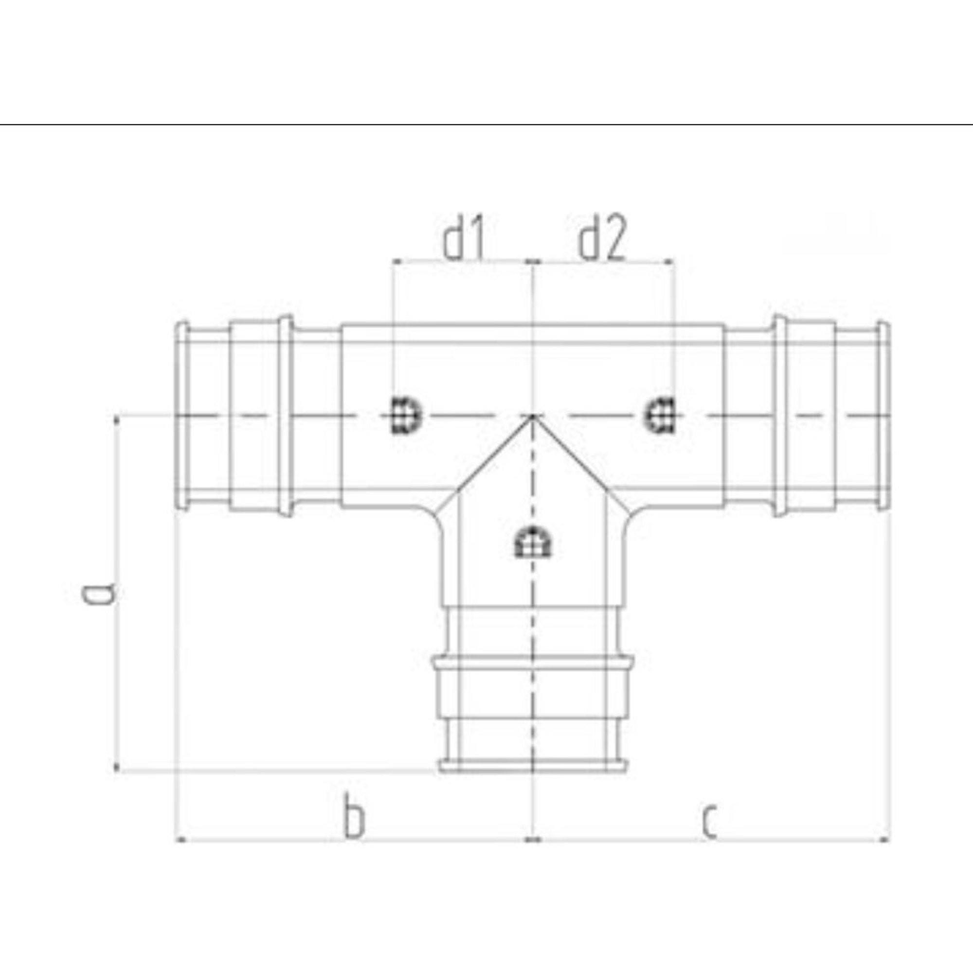 Тройник аксиальный ONE PLUS PPSU 25 мм НС-1691832