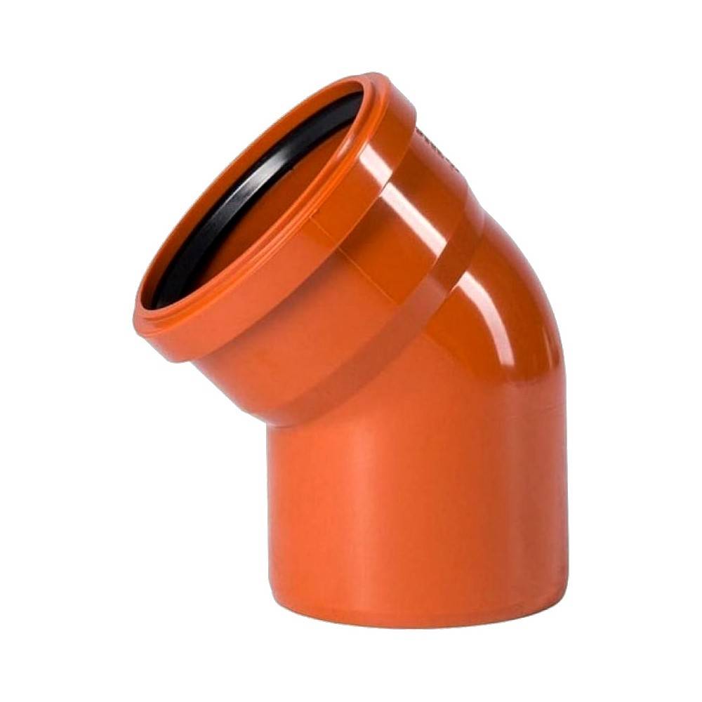 Отвод для наружной канализации Политэк 160/45° 100001645