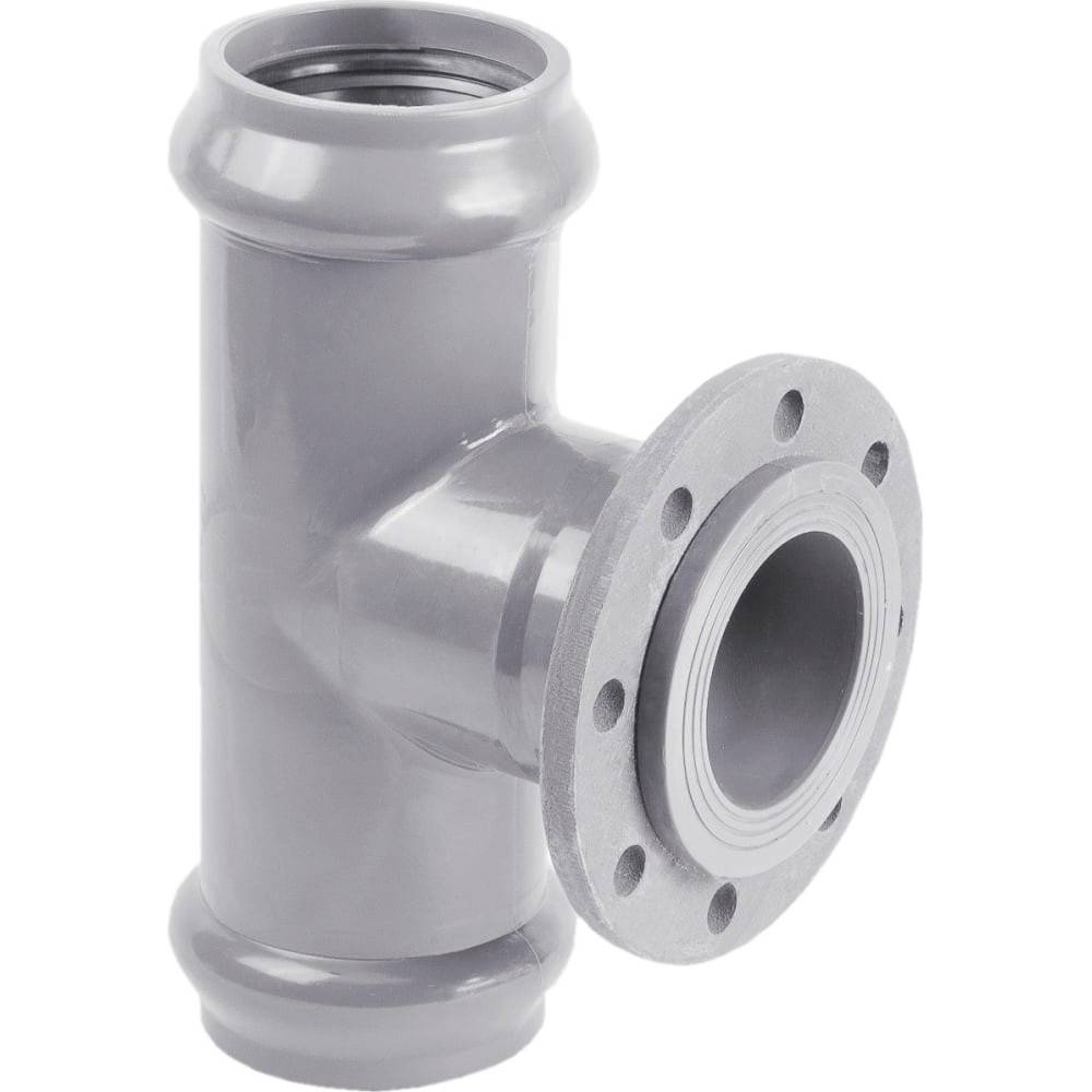 Тройник ПВХ Хемкор с ПВХ фланцем 110x100 мм 90° НС-1455418