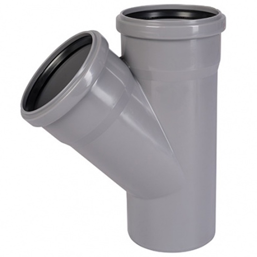 Тройник канализационный Ostendorf HTEA 90/75 мм 87° серый 114410