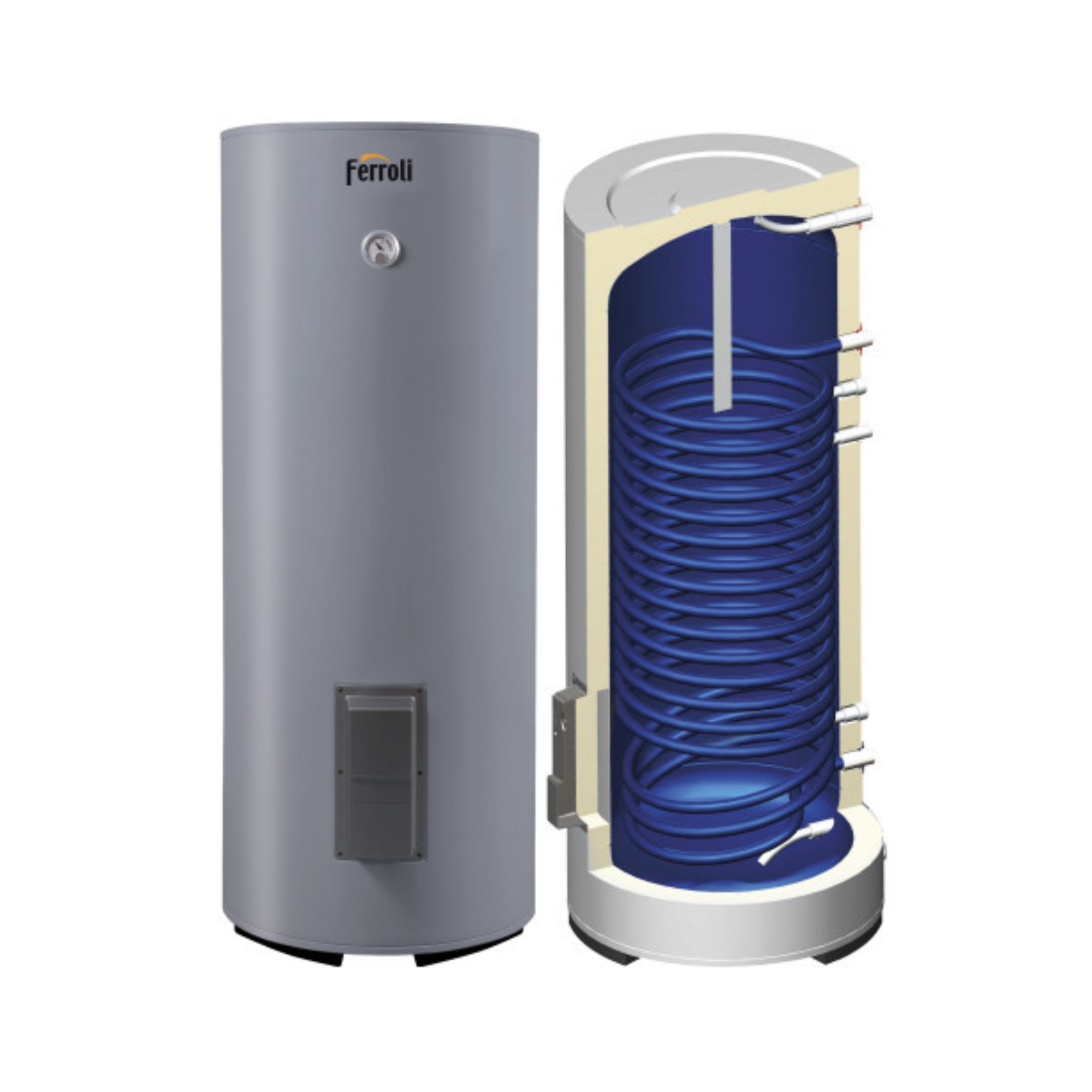 Бойлер косвенного нагрева Ferroli ECOUNIT N 300 1C напольный 300 л GRY121AA