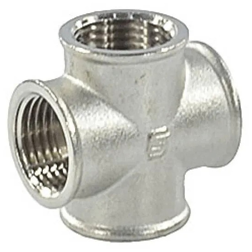 Крестовина латунная SantechSystems 1/2 ВР никелированная НС-1725945