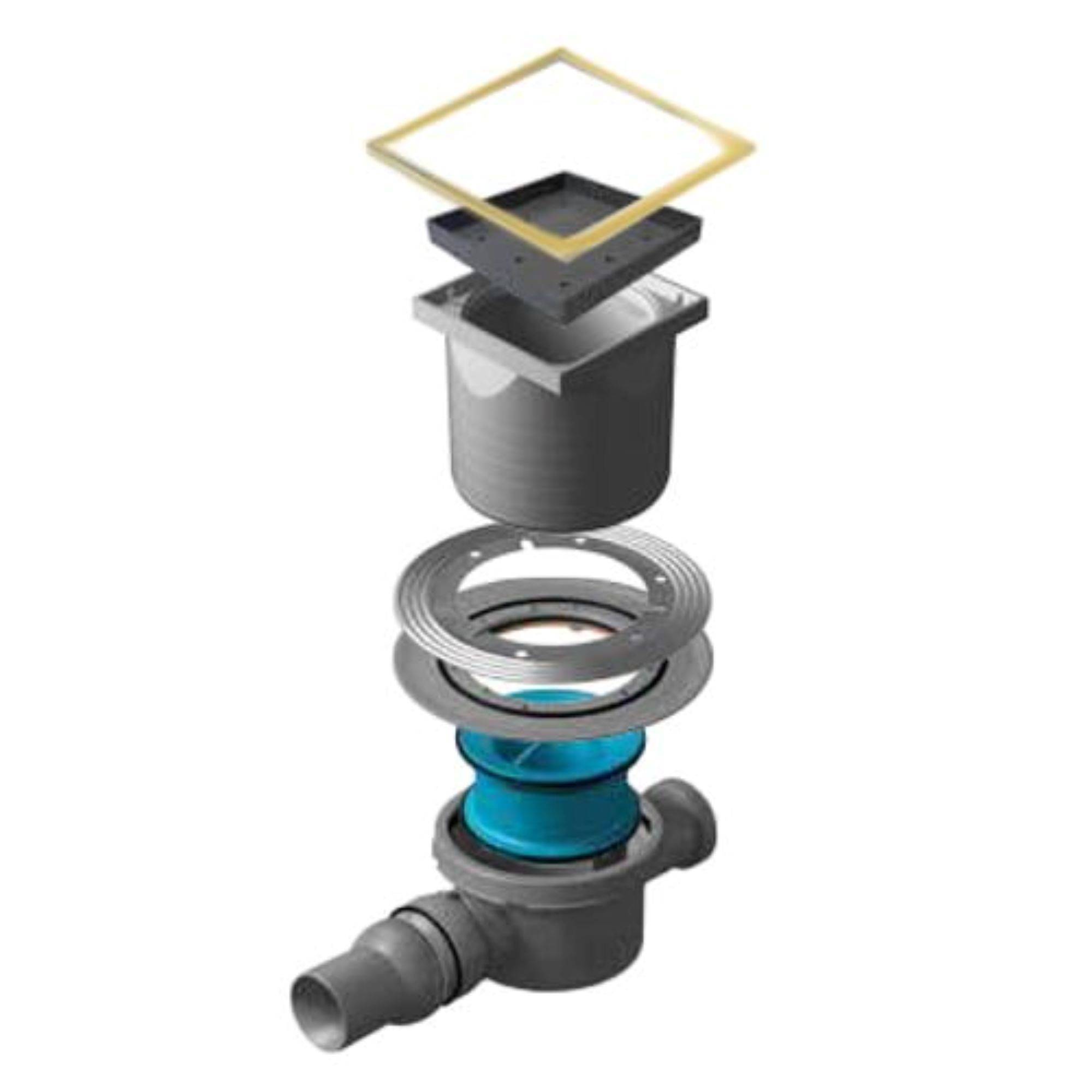 Трап точечный Pestan Confluo Standard 150x150 мм Ceramic 2 Gold 13000306