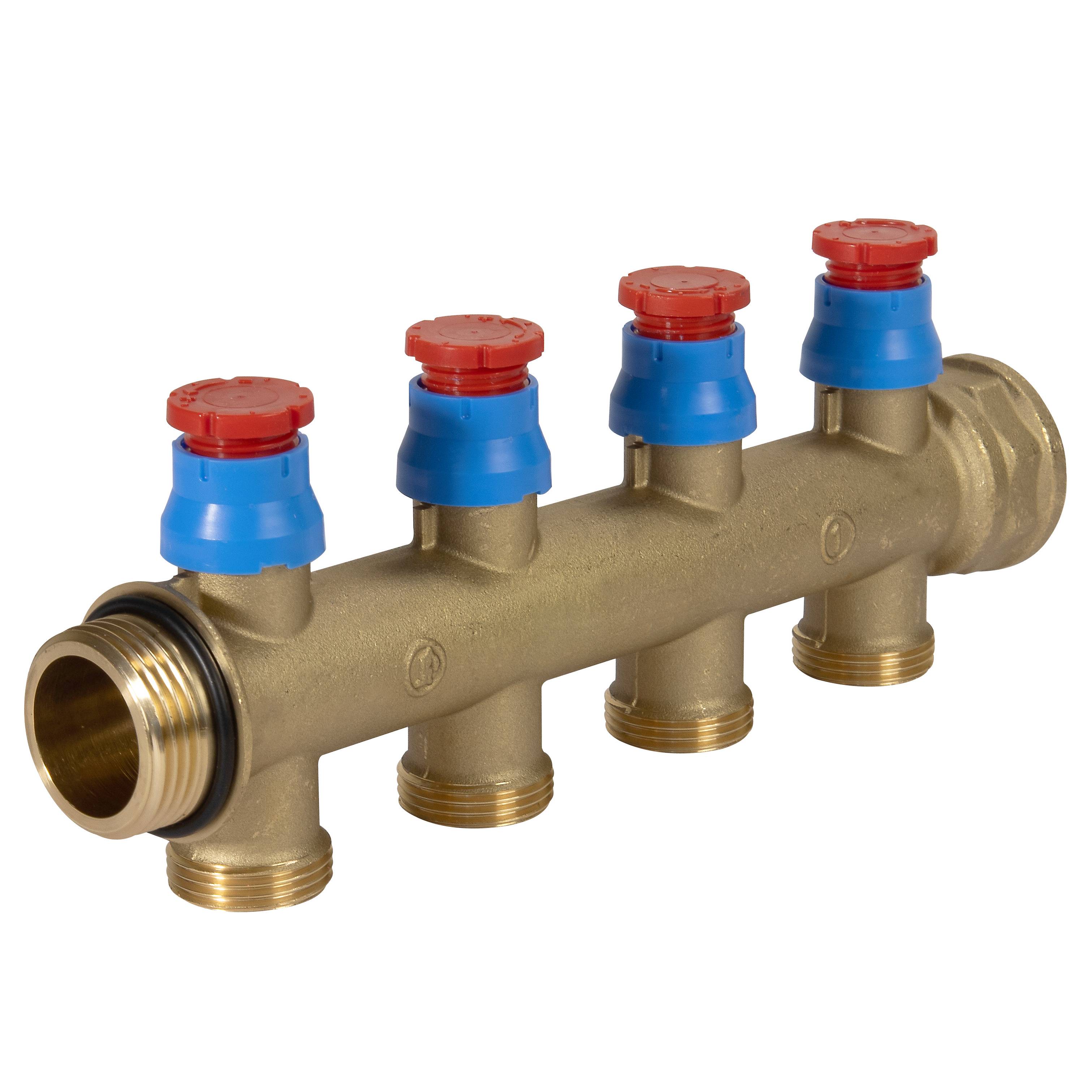 Коллектор сборный Giacomini R583 1 x 3/4 EK на 2 выхода R583VY112