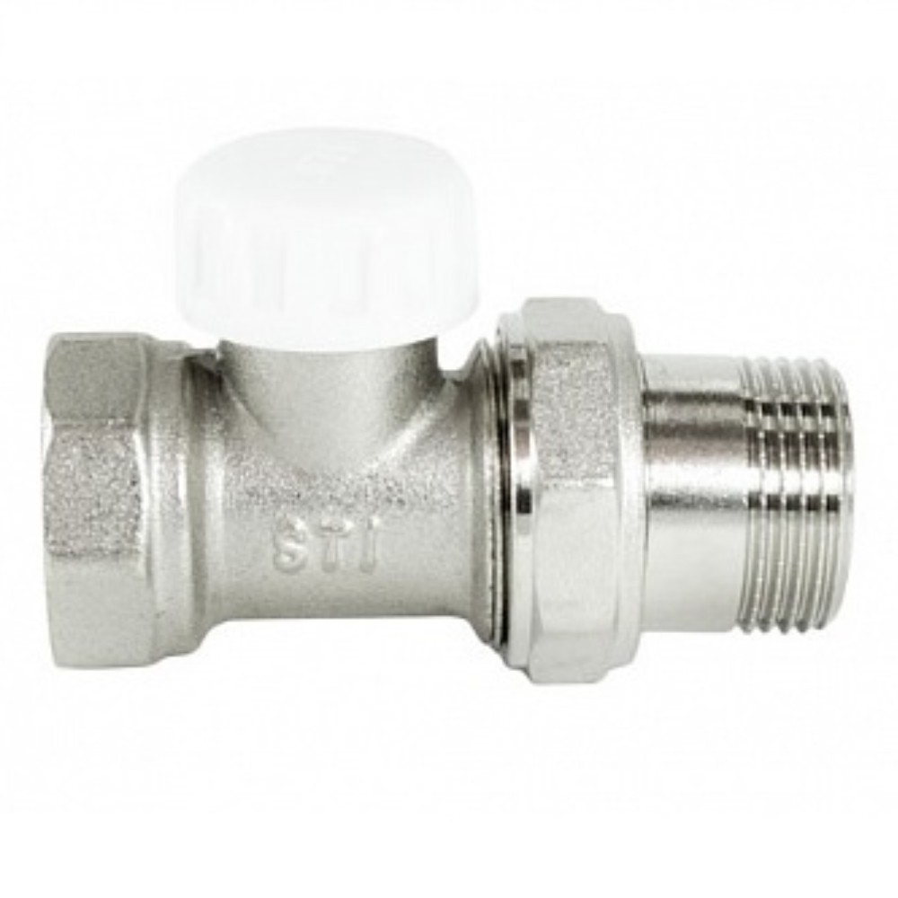 Клапан запорный радиаторный STI прямой 1/2 30101