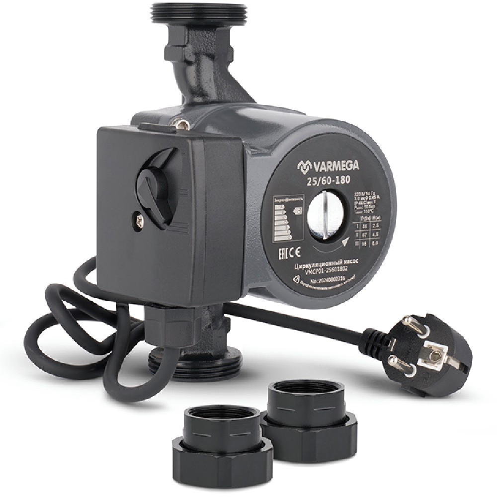 Насос циркуляционный Varmega 25/60-180 с гайками VM15102