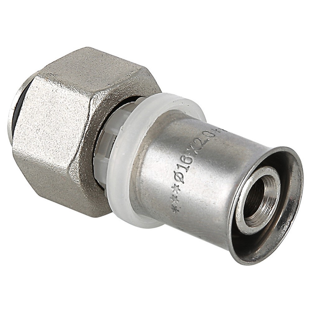 Муфта пресс с накидной гайкой VALTEC VT.712 16x1/2 VT.712.N.1604
