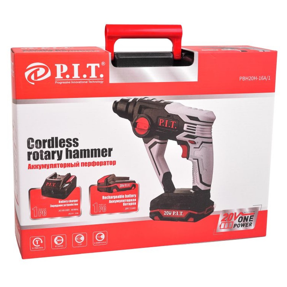 Перфоратор аккумуляторный P.I.T. OnePower PBH20H-16A/1 PBH20H-16A/1