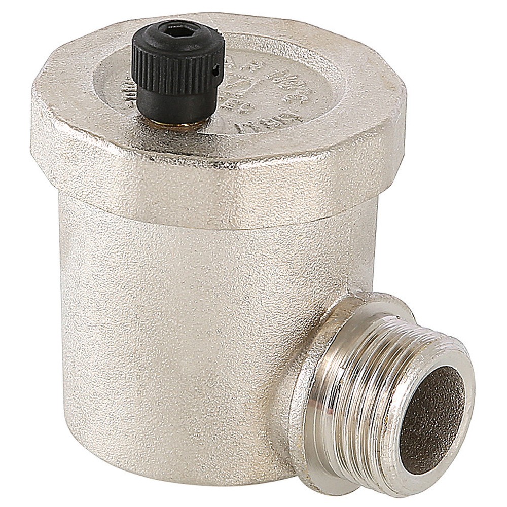 Воздухоотводчик автоматический угловой Valtec 1/2 никелированный VT.502.NA.04