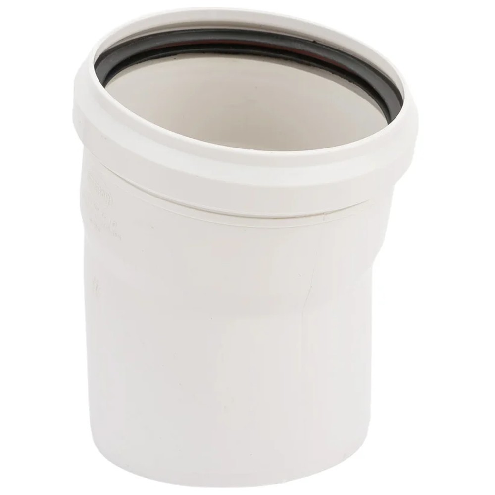 Отвод канализационный бесшумный Синикон Comfort 110 мм 15° белый 411215