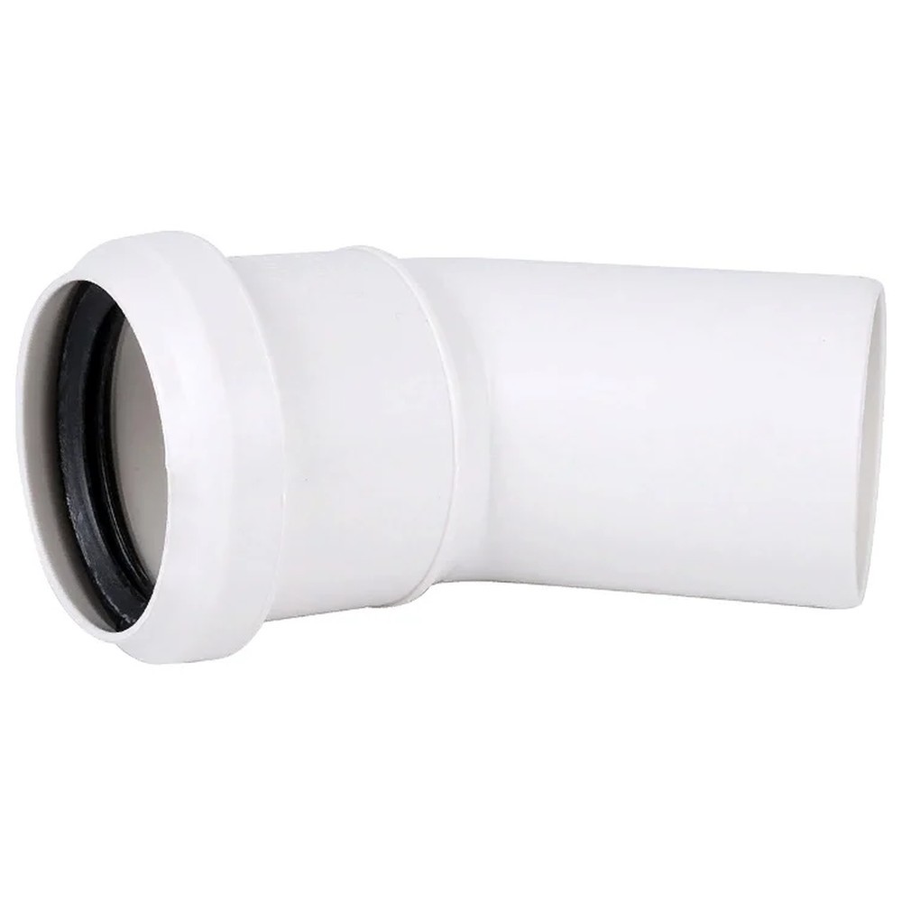 Отвод канализационный бесшумный Синикон КОМФОРТ 50x15° белый 167733