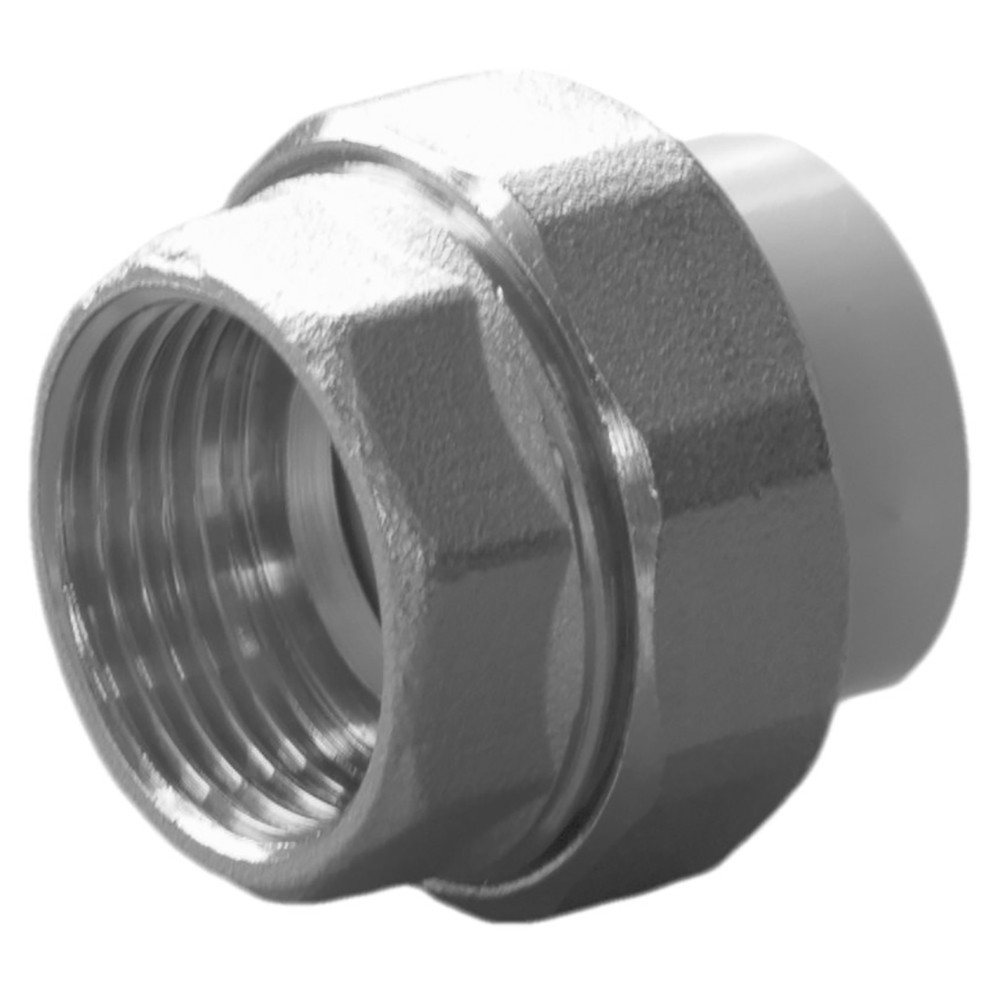 Муфта комбинированная разъемная полипропиленовая Политэк 20x3/4 ВР белая 1653272