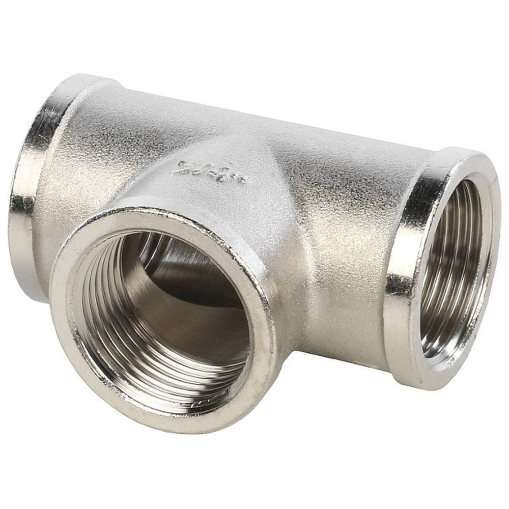 Тройник никелированный STOUT 3/4 ВВ SFT-0020-000034