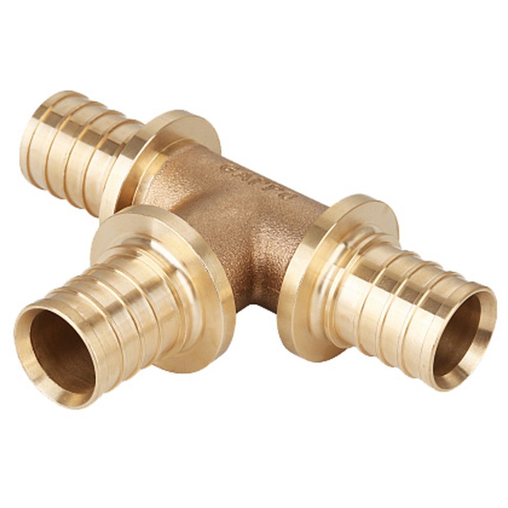 Тройник аксиальный равнопроходной Gappo бронзовый 32 мм НС-1441583