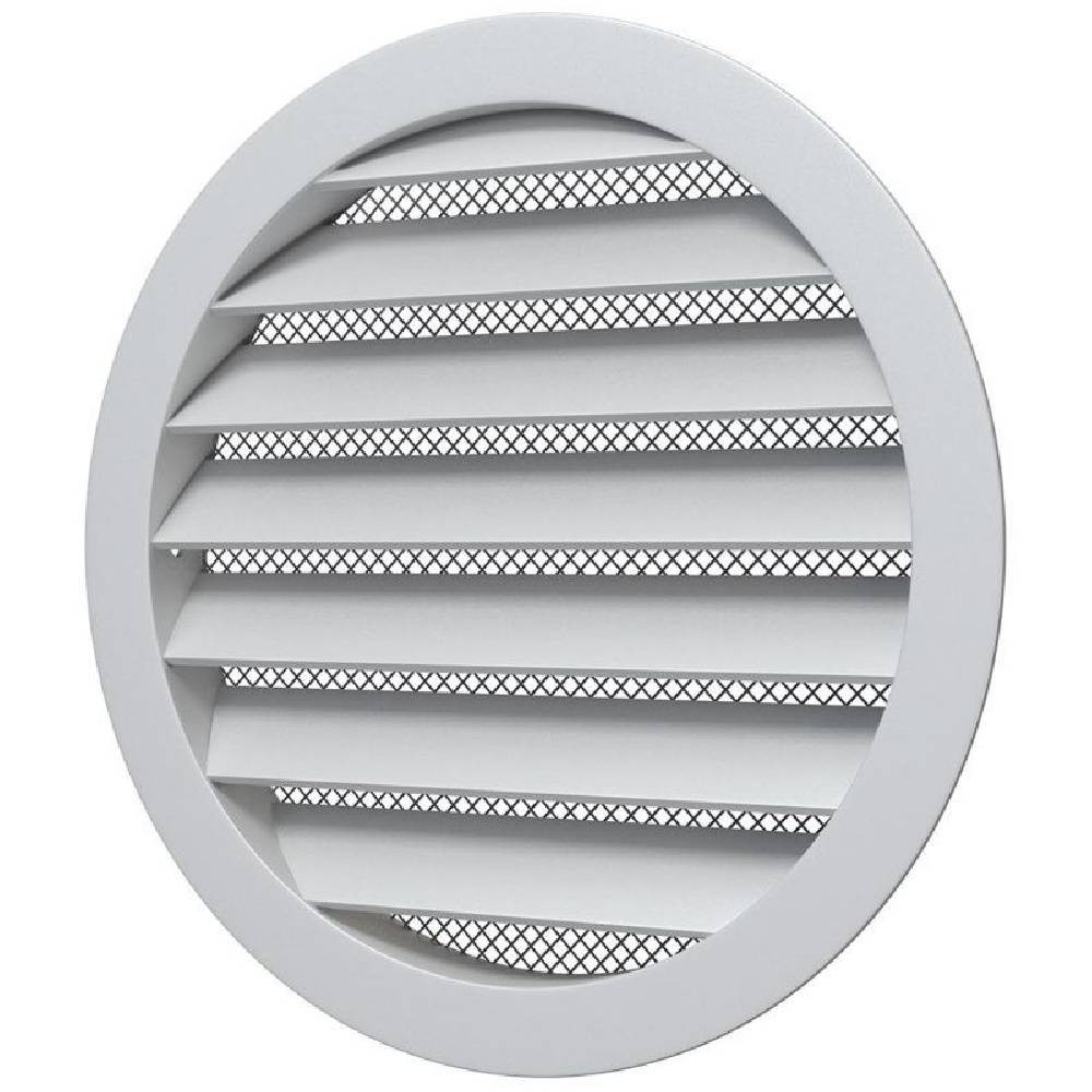 Решетка вентиляционная круглая ERA 12.5РКМ алюминиевая D150 мм с фланцем D125 мм 12.5РКМ