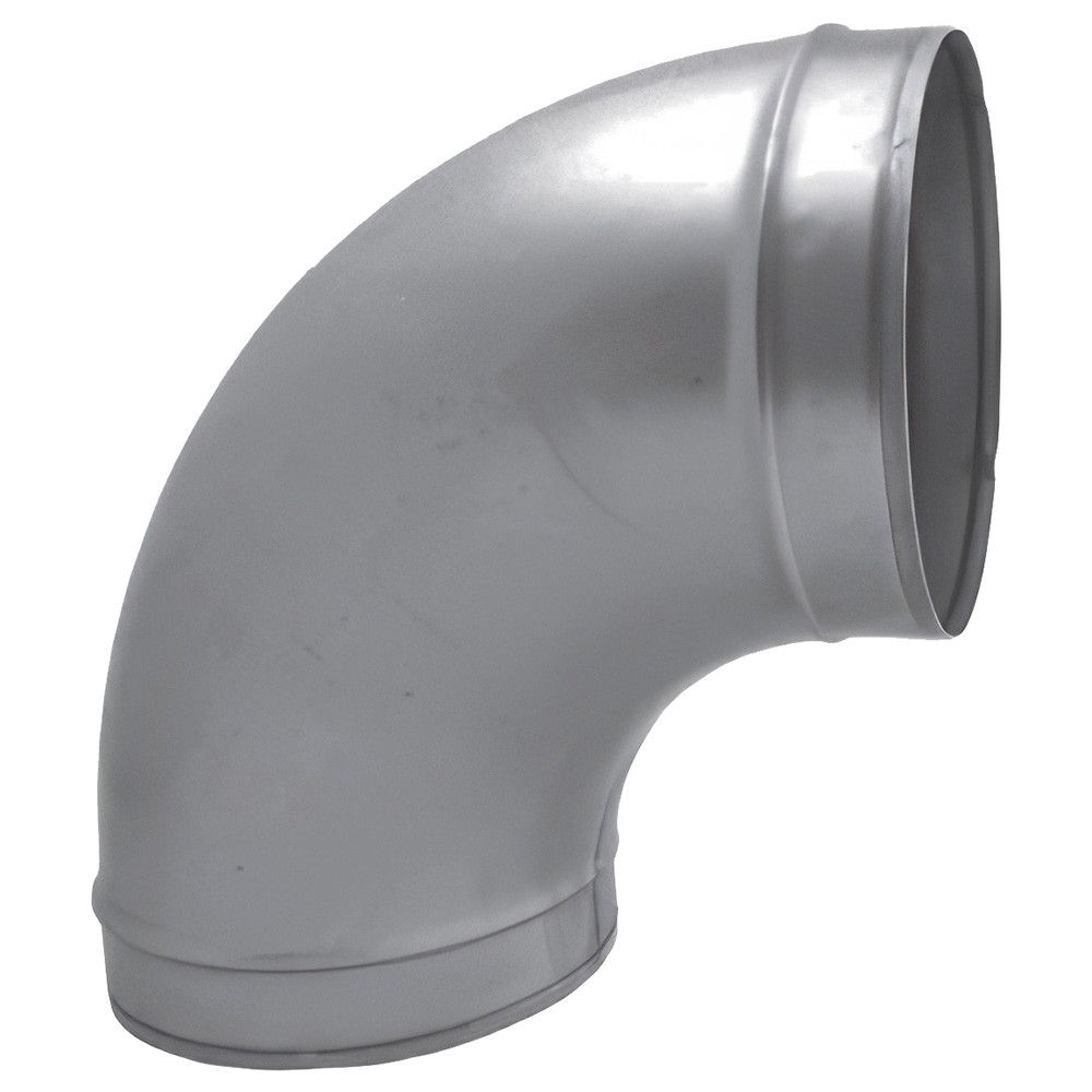 Отвод вентиляционный Галвент штампованный круглый 90° d125 мм оцинкованная сталь 1487133
