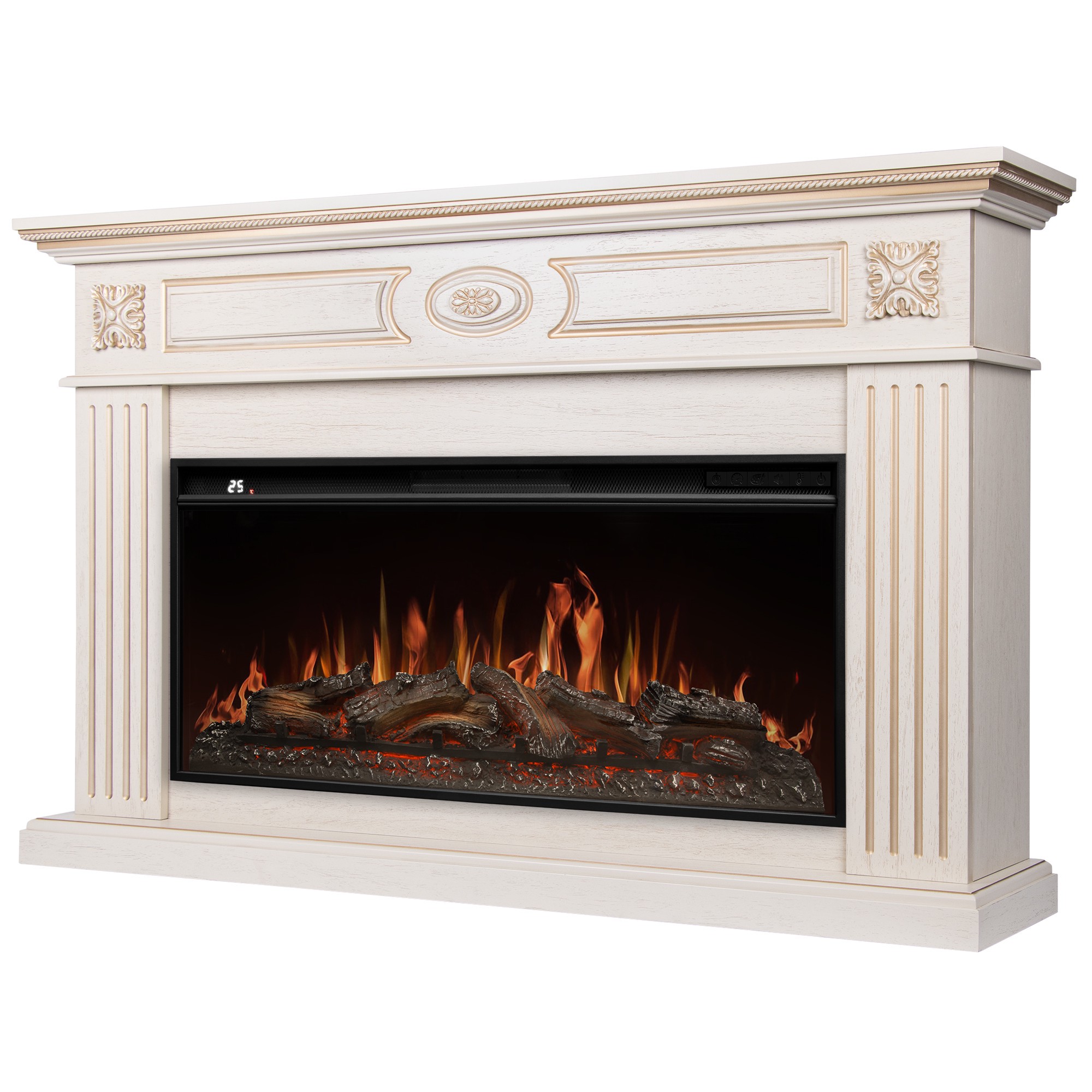 Портал для электрокамина Firelight Siena 40 слоновая кость с золотой патиной НС-1764960