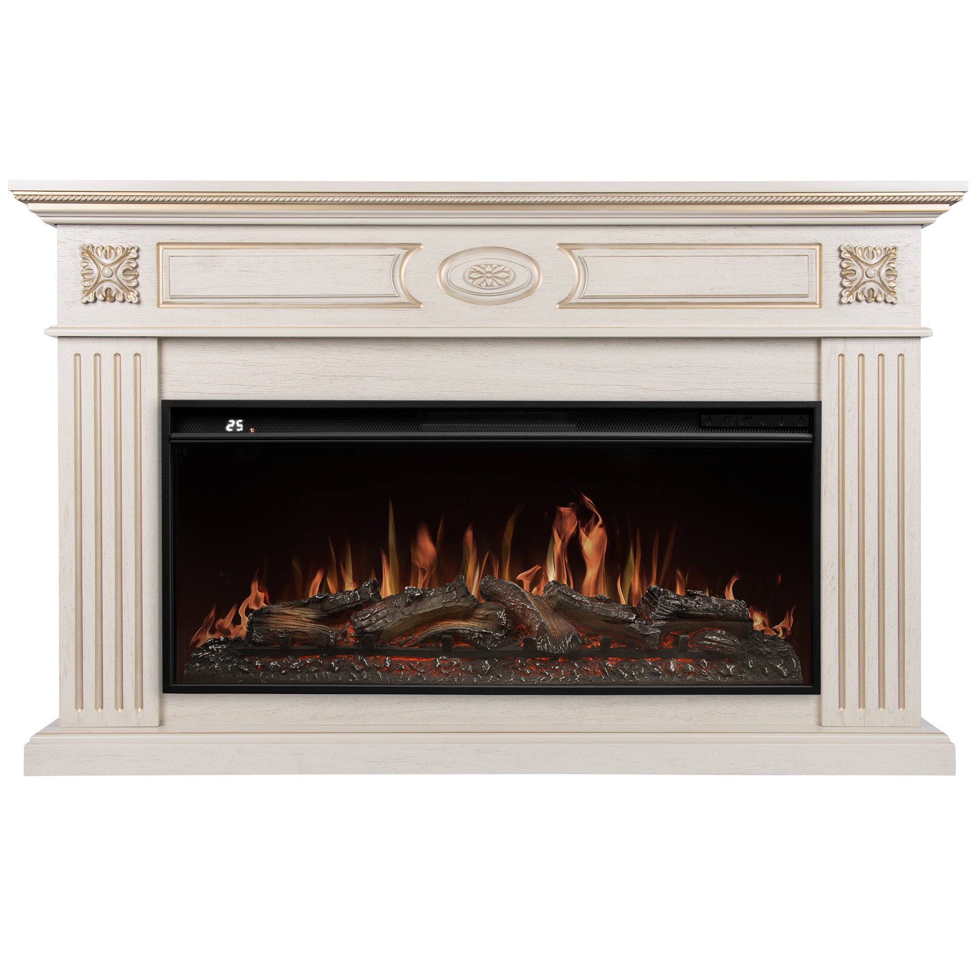 Портал для электрокамина Firelight Siena 40 слоновая кость с золотой патиной НС-1764960