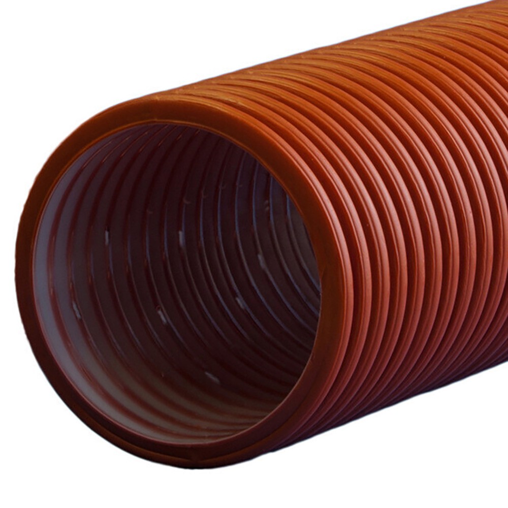 Труба дренажная Политэк 3000 гофрированная двустенная с перфорацией 150/175 мм 6 м 101501756