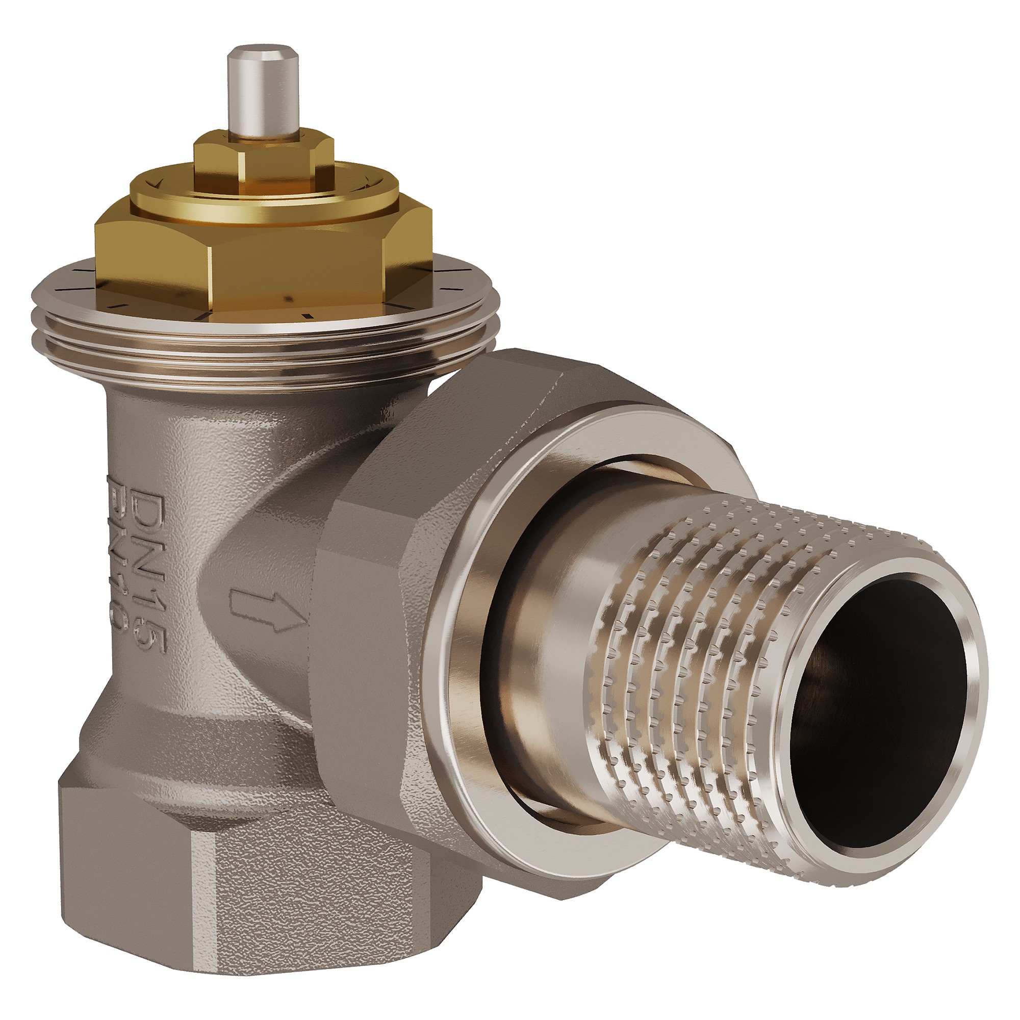 Клапан термостатический угловой Royal Thermo Standart 1/2 М30х1.5 RTE 07.001