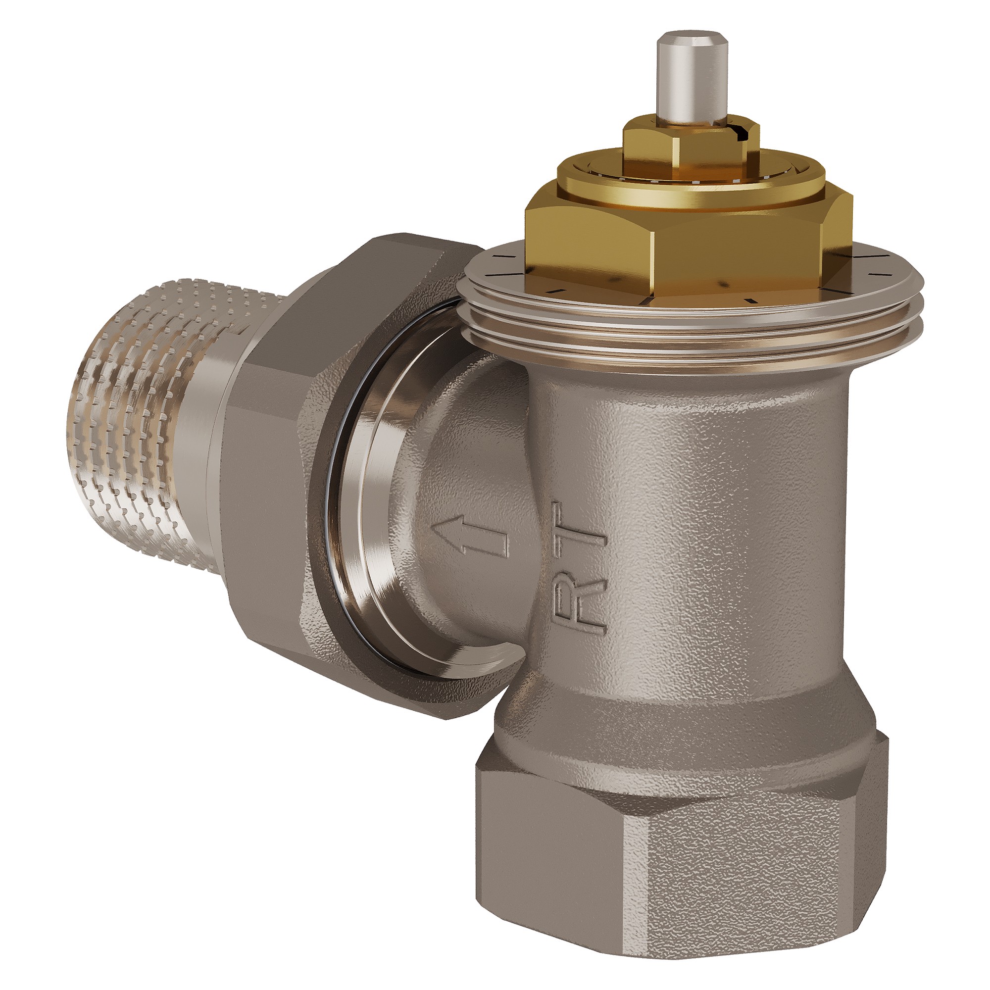 Клапан термостатический угловой Royal Thermo Standart 1/2 М30х1.5 RTE 07.001