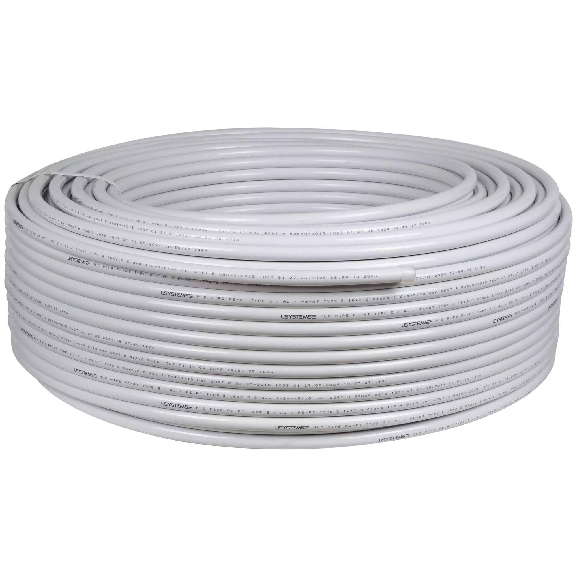 Труба металлопластиковая Usystems MLC PE-RT/AL/PE-RT 26x3.0 мм 50 м белая 1777858