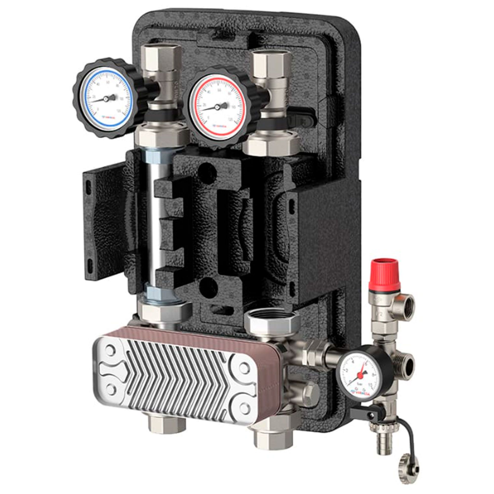 Насосная группа Varmega V-Flow DN25 с термосмесительным клапаном без насоса VMPG13-252000