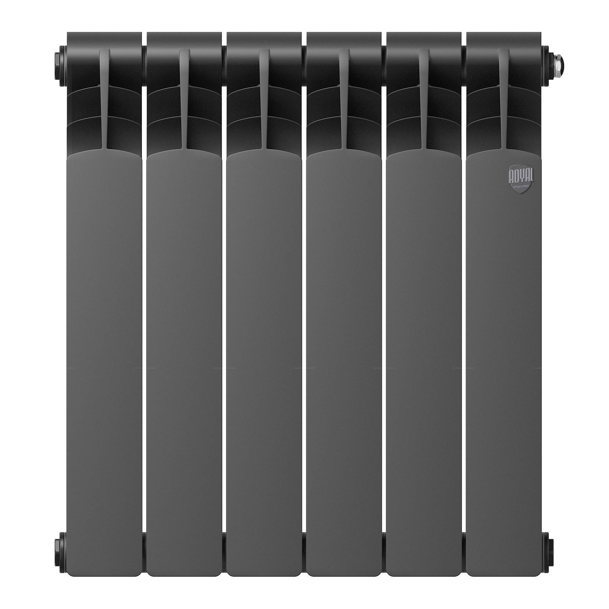 Радиатор биметаллический Royal Thermo Revolution Bimetall 500 2.0 6 секций Noir Sable 1425274