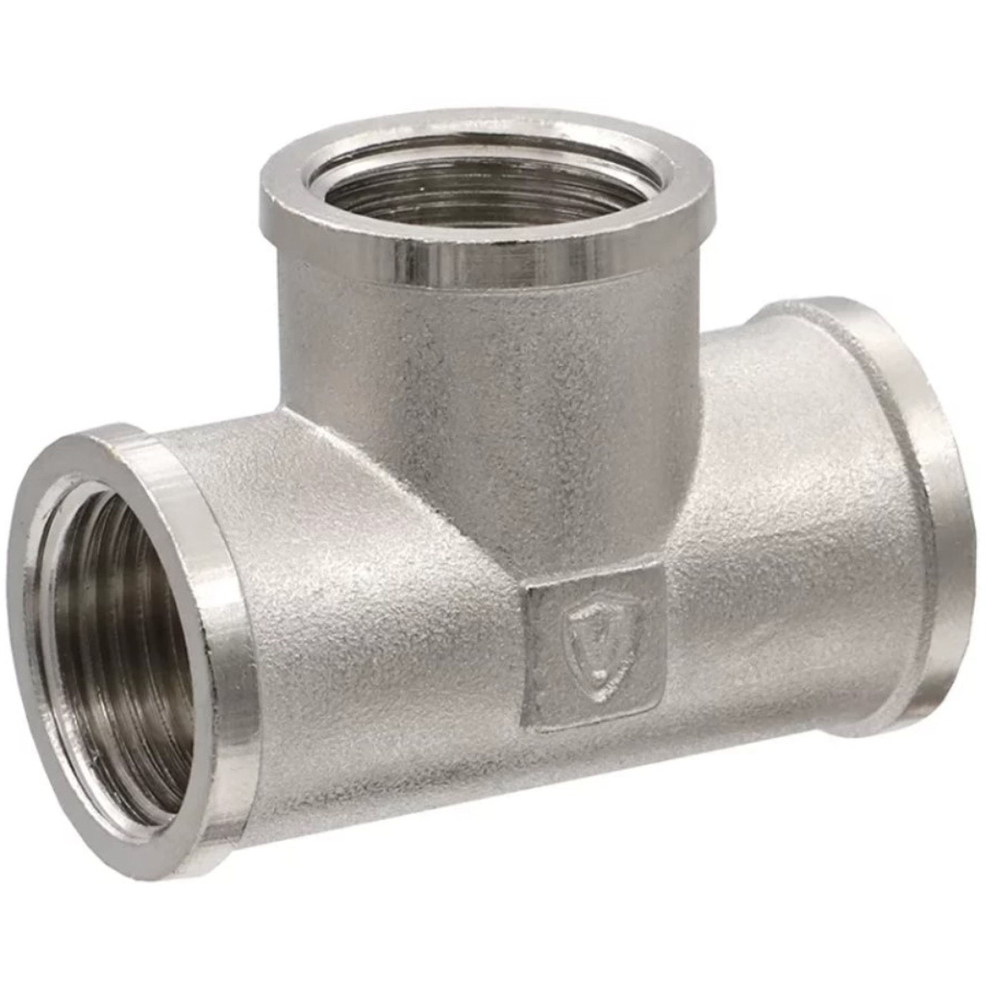 Тройник латунный VIEIR никелированный ВВВ 1 1/4x1/2x1 1/4 TFN636-Z
