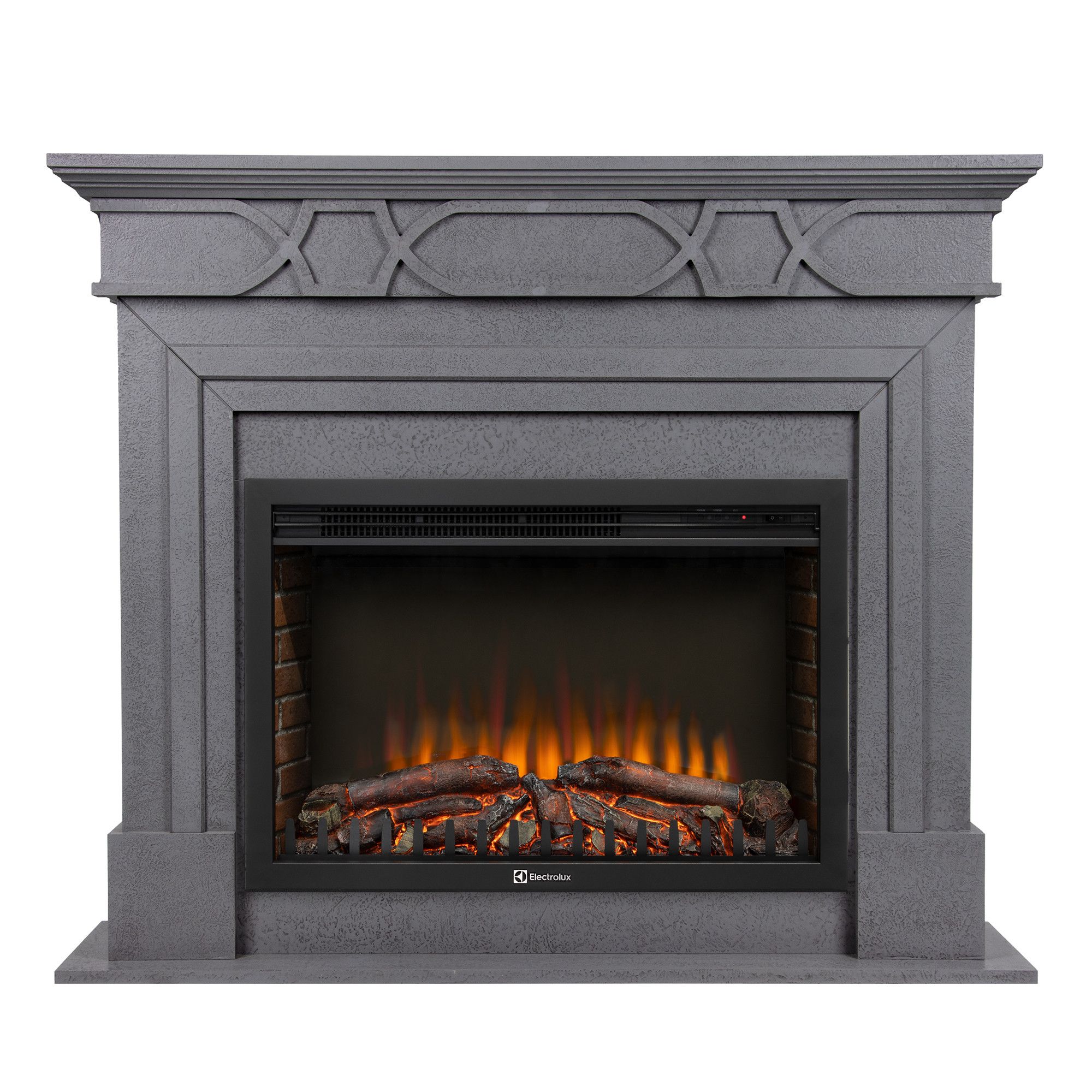 Каминокомплект: Очаг Electrolux EFP/P-3020LS N, портал Antico 30 серый