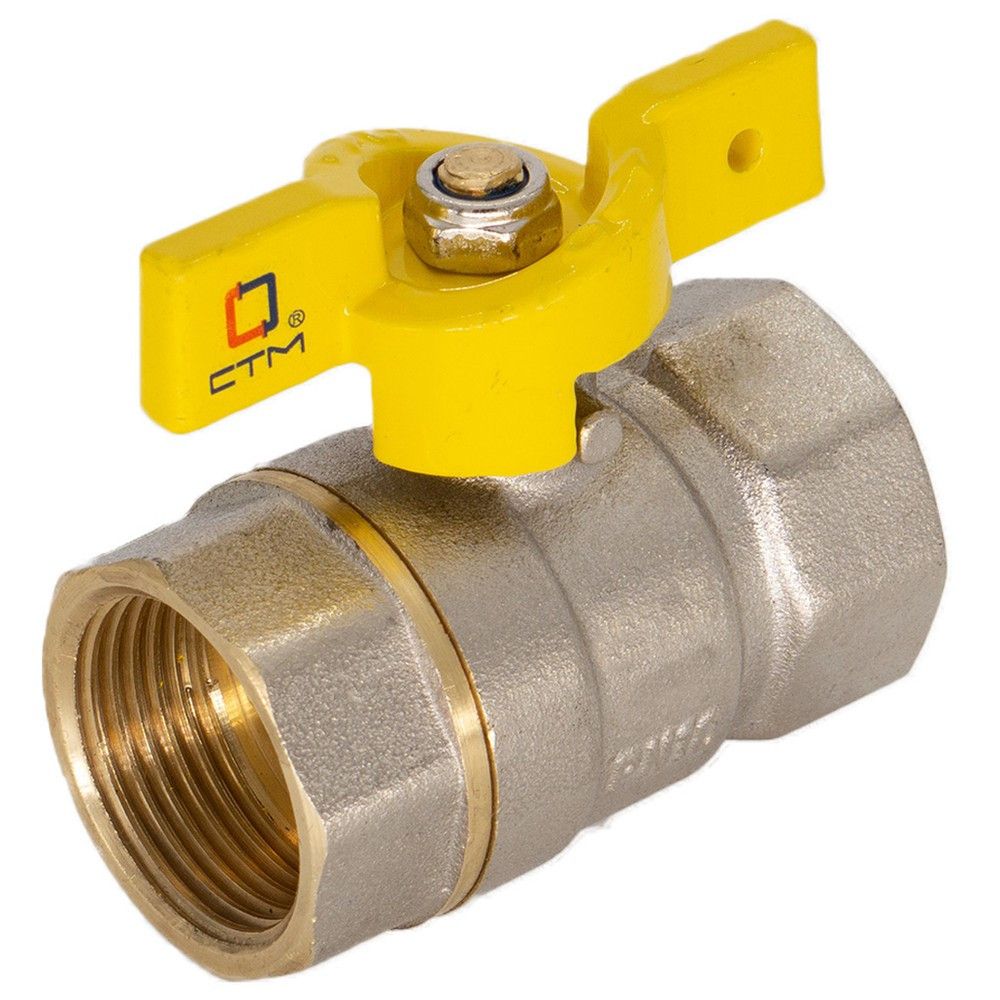 Кран шаровой для газа СТМ ГАЗ 1/2 дюйма бабочка CGFFB012
