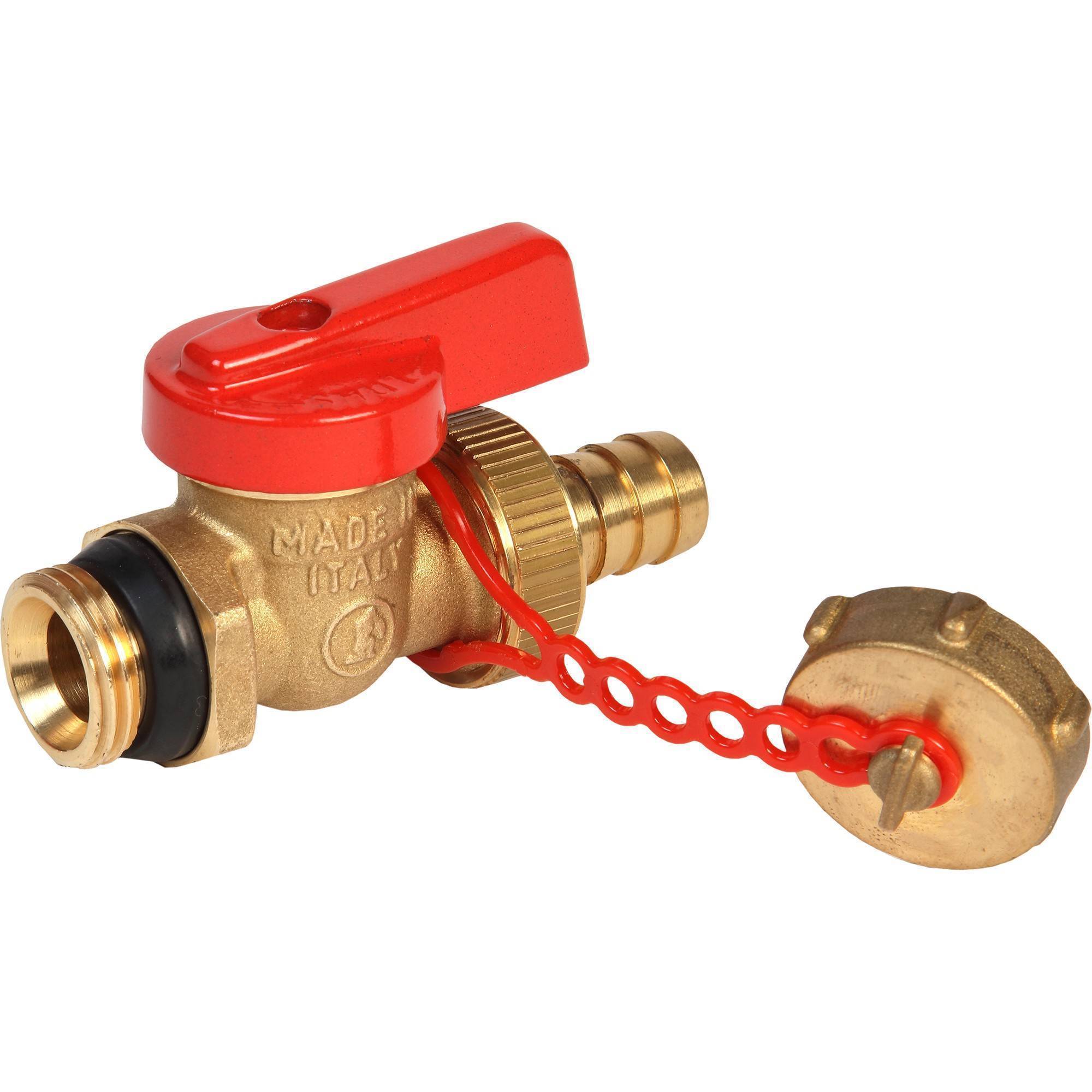 Кран шаровой Giacomini R608D выпускной 1/2 НР с рукояткой R608DY053