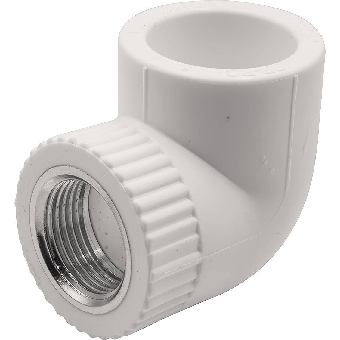 Угольник комбинированный 90° PP-R THERMOLIGHT 32 мм x 3/4 ВР белый НС-1620669