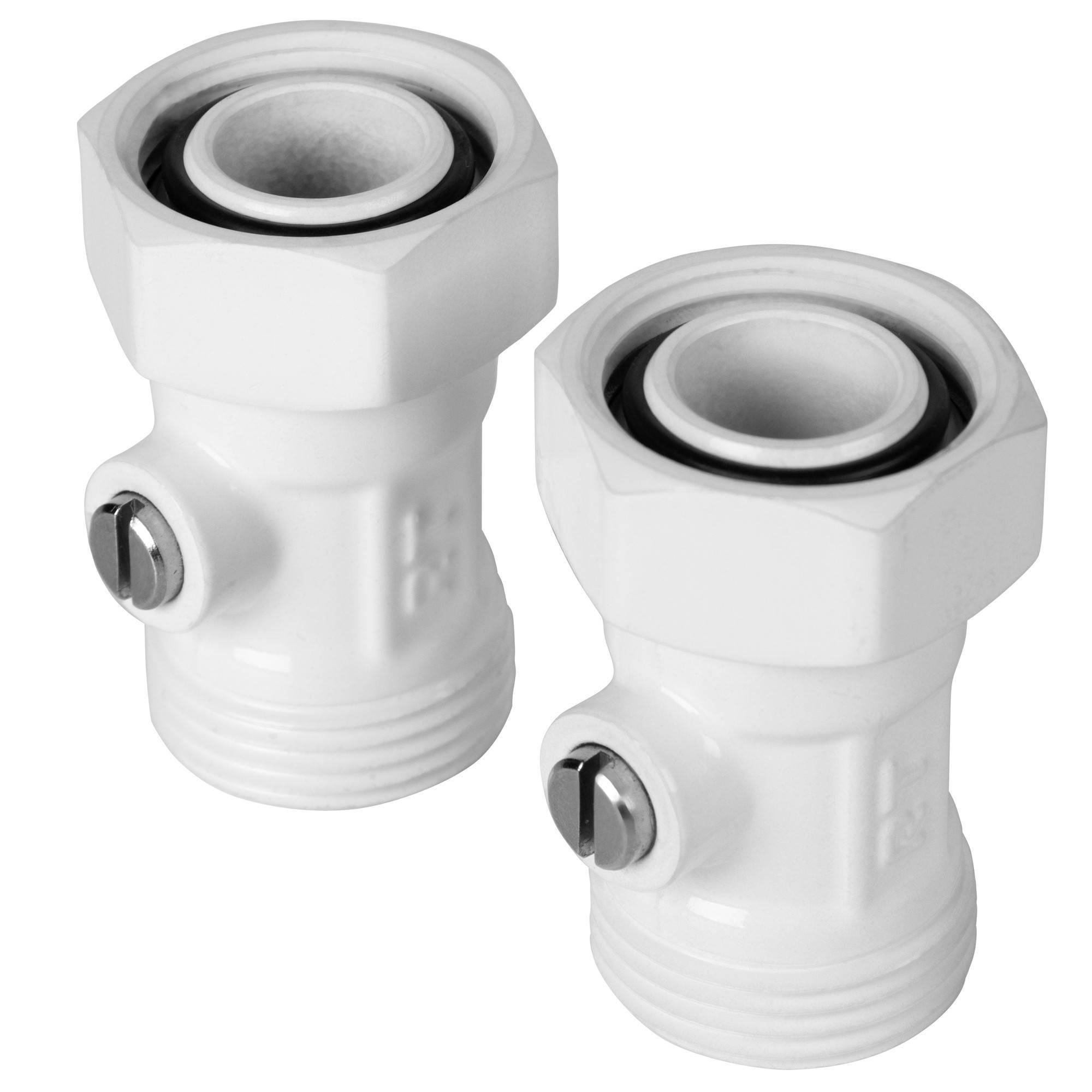 Набор для нижнего подключения радиатора Royal Thermo прямой раздельный 3/4x3/4 EK белый RTE 07.0002