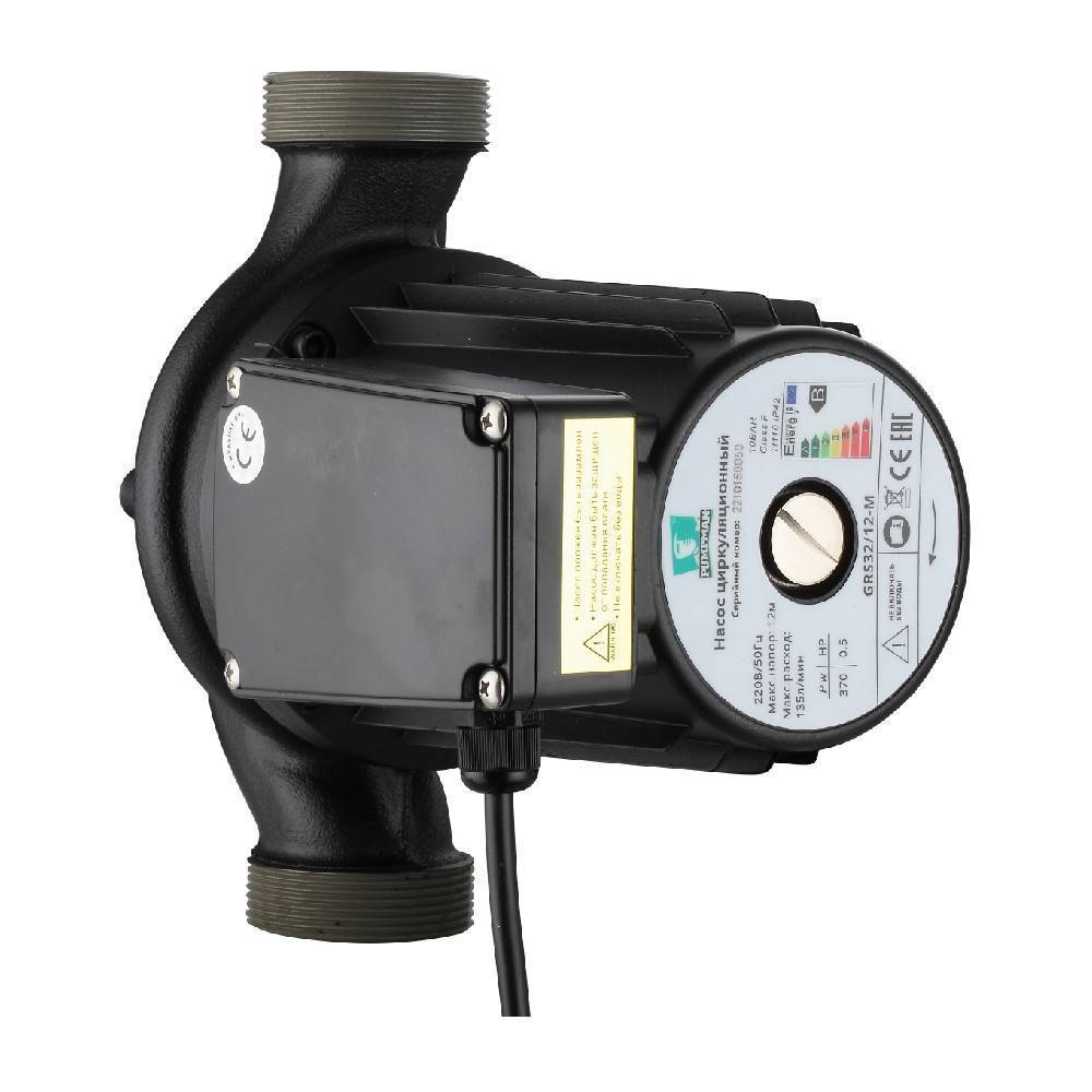 Насос циркуляционный промышленный PUMPMAN GRS32/12-M 370 Вт 220 мм резьбовой 220 В GRS32/12-M