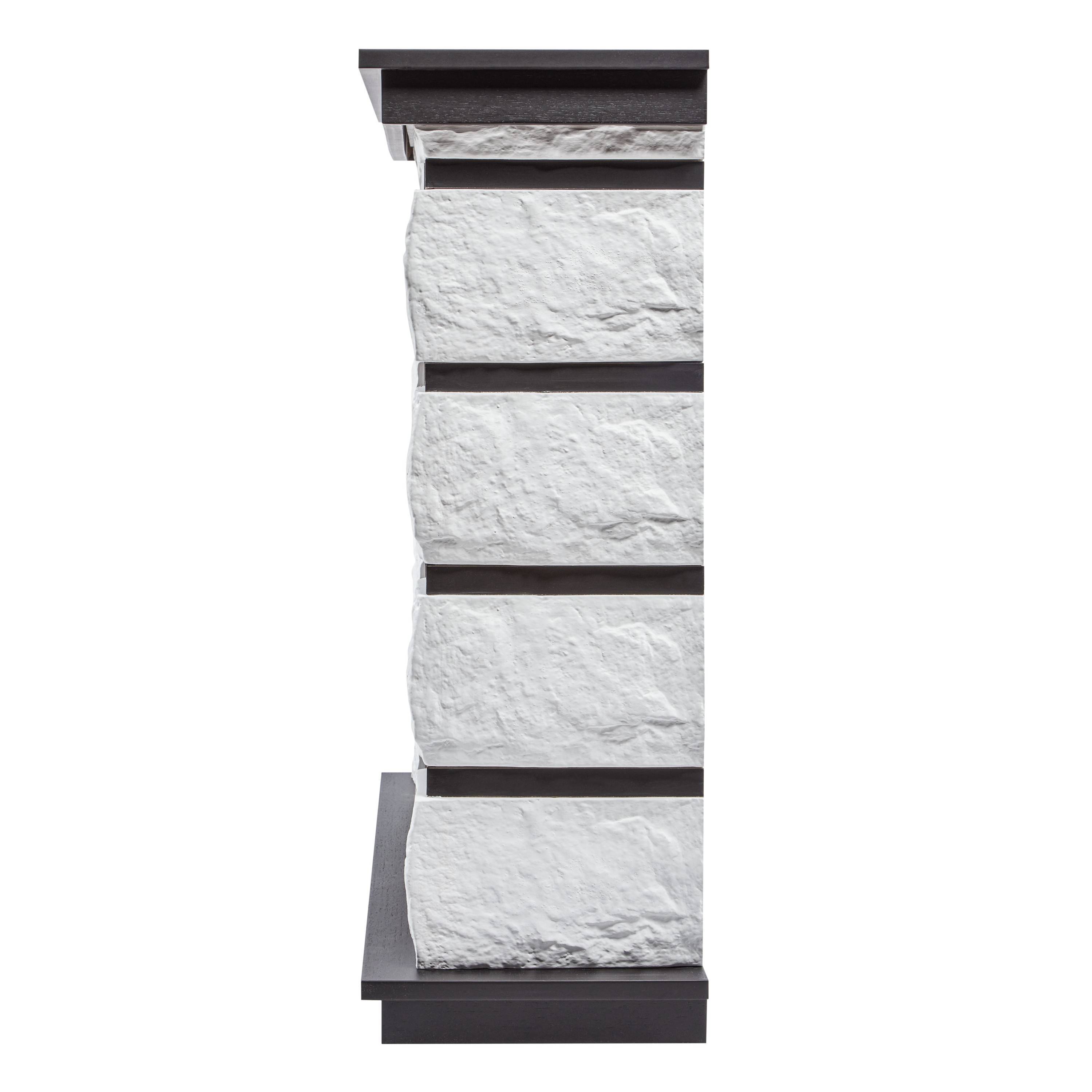 Портал для электрокамина Firelight Excalibur 25 белый камень, шпон венге 1524179