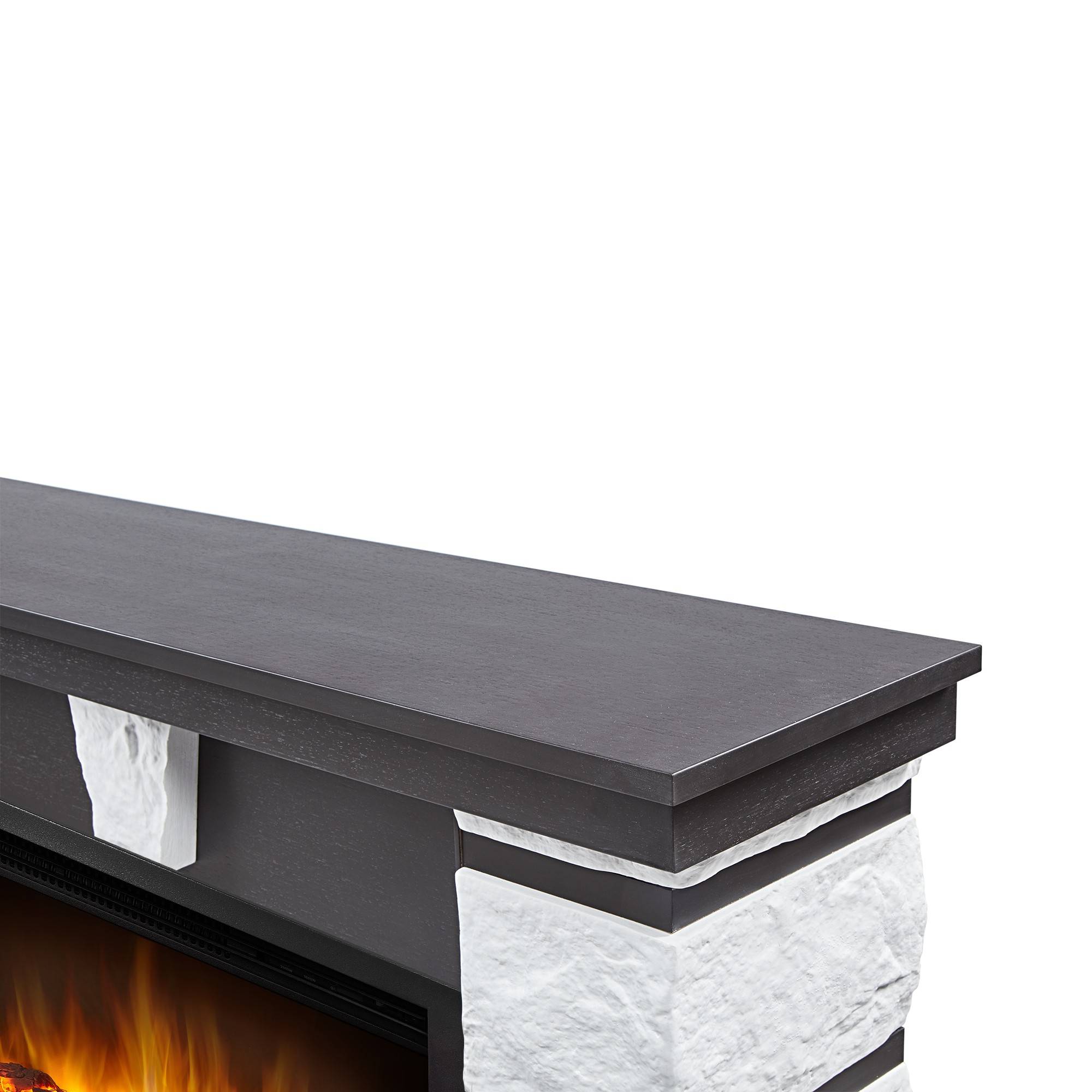 Портал для электрокамина Firelight Excalibur 25 белый камень, шпон венге 1524179