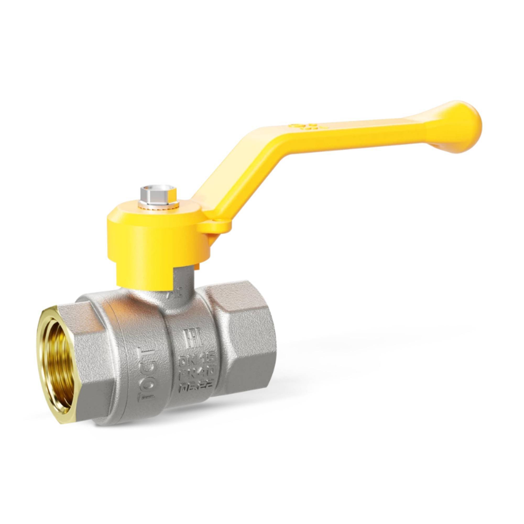 Кран шаровой латунный LD Pride GAS Ду 50 Ру 25 вн-вн рычаг 47.50.В-В.Р GAS