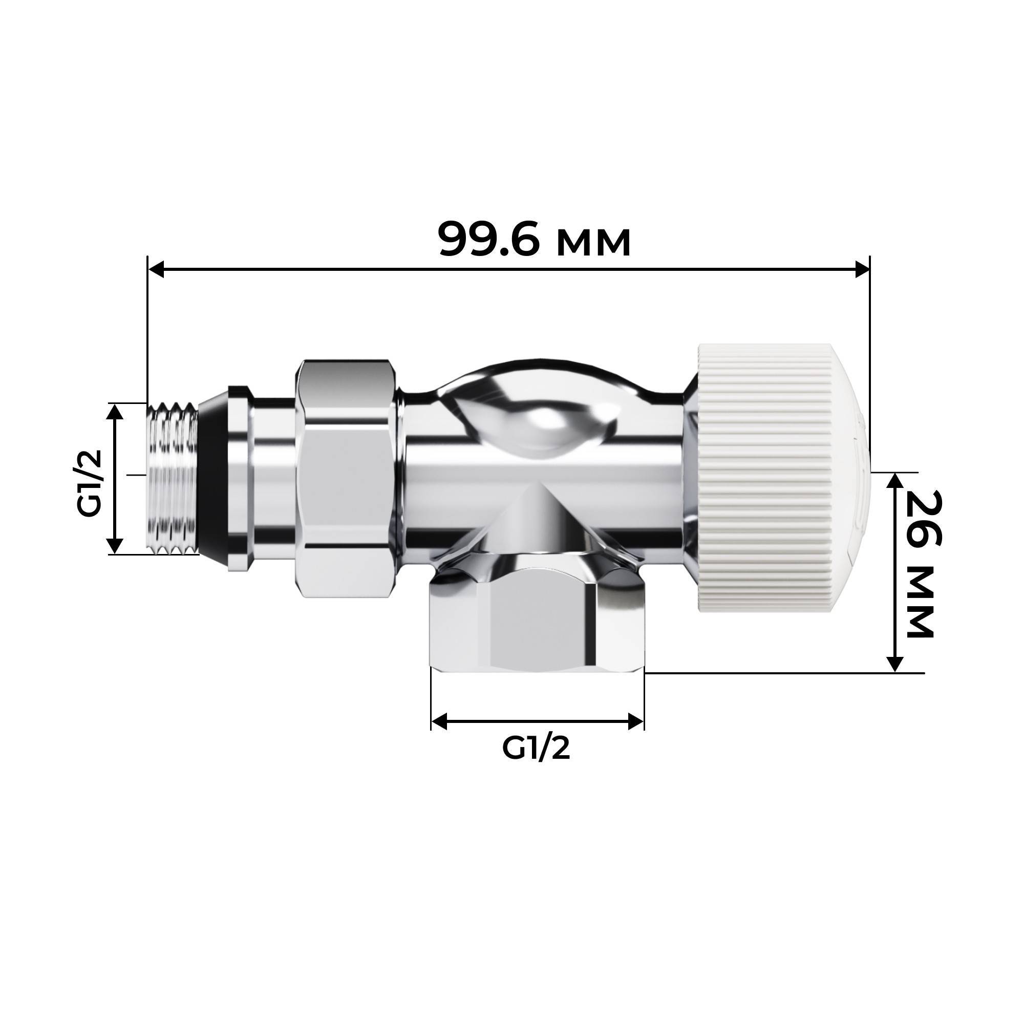 Набор термостатический осевой Royal Thermo Design 1/2 M30x1,5 Хром НС-1640374