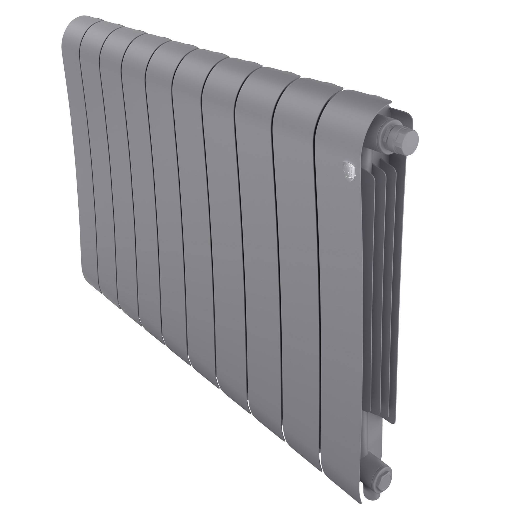 Радиатор биметаллический Royal Thermo Infinity 500 Silver Satin VR80 10 секций нижнее подключение НС-1658386