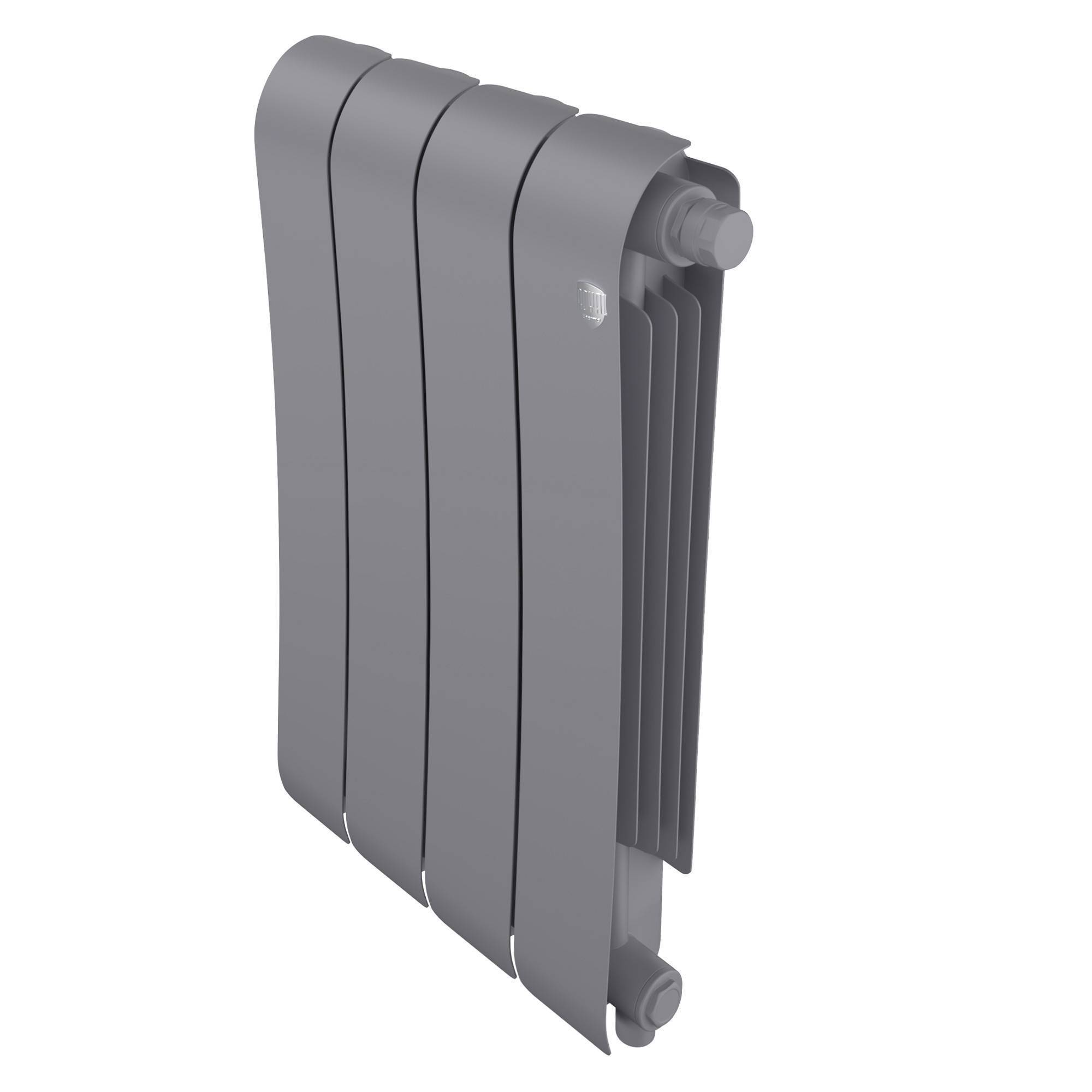 Радиатор биметаллический Royal Thermo Infinity 500 Silver Satin VR80 4 секции нижнее подключение НС-1658387