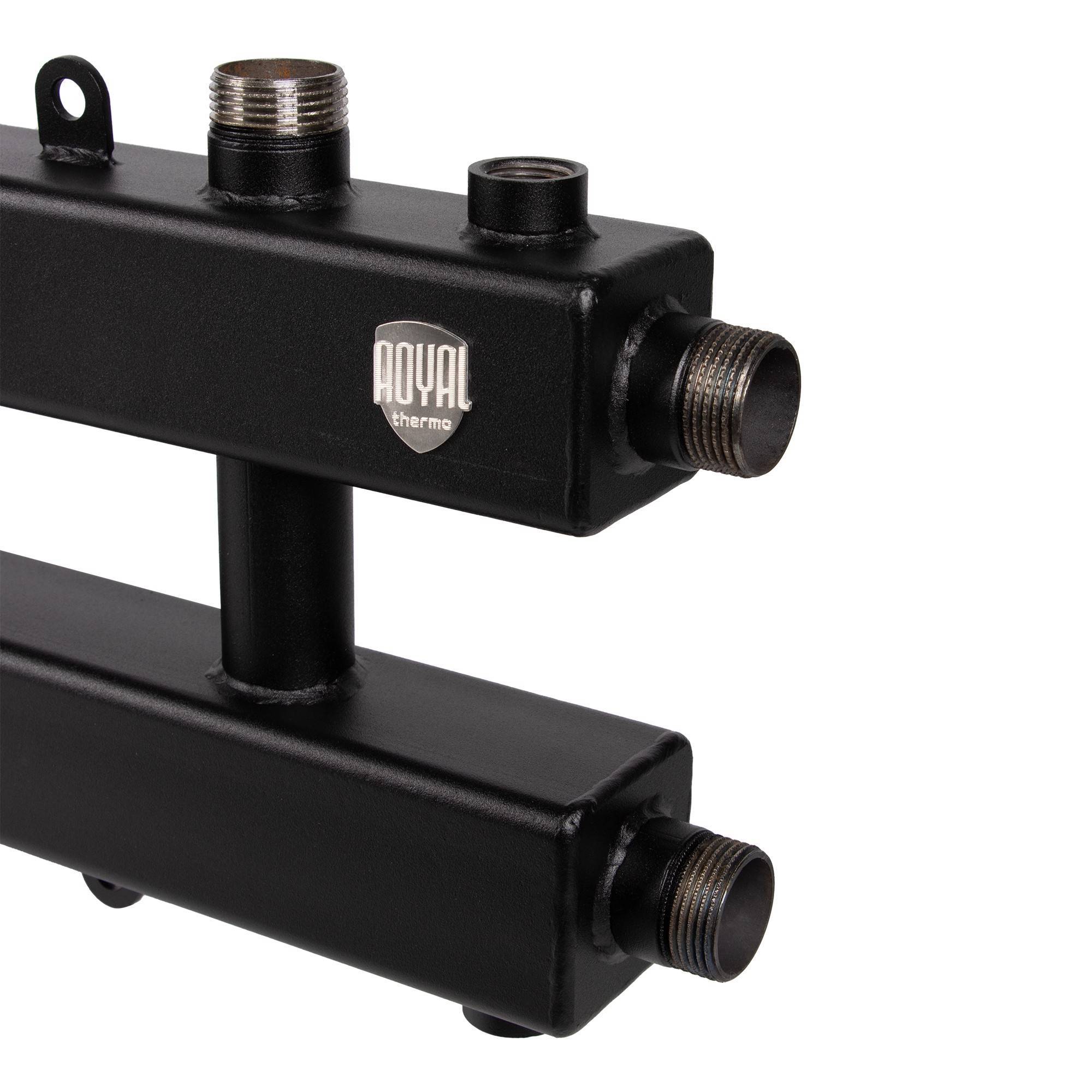 Коллектор распределительный Royal Thermo 5 контуров (4 вверх, 1 вбок) RTE 50.125.04