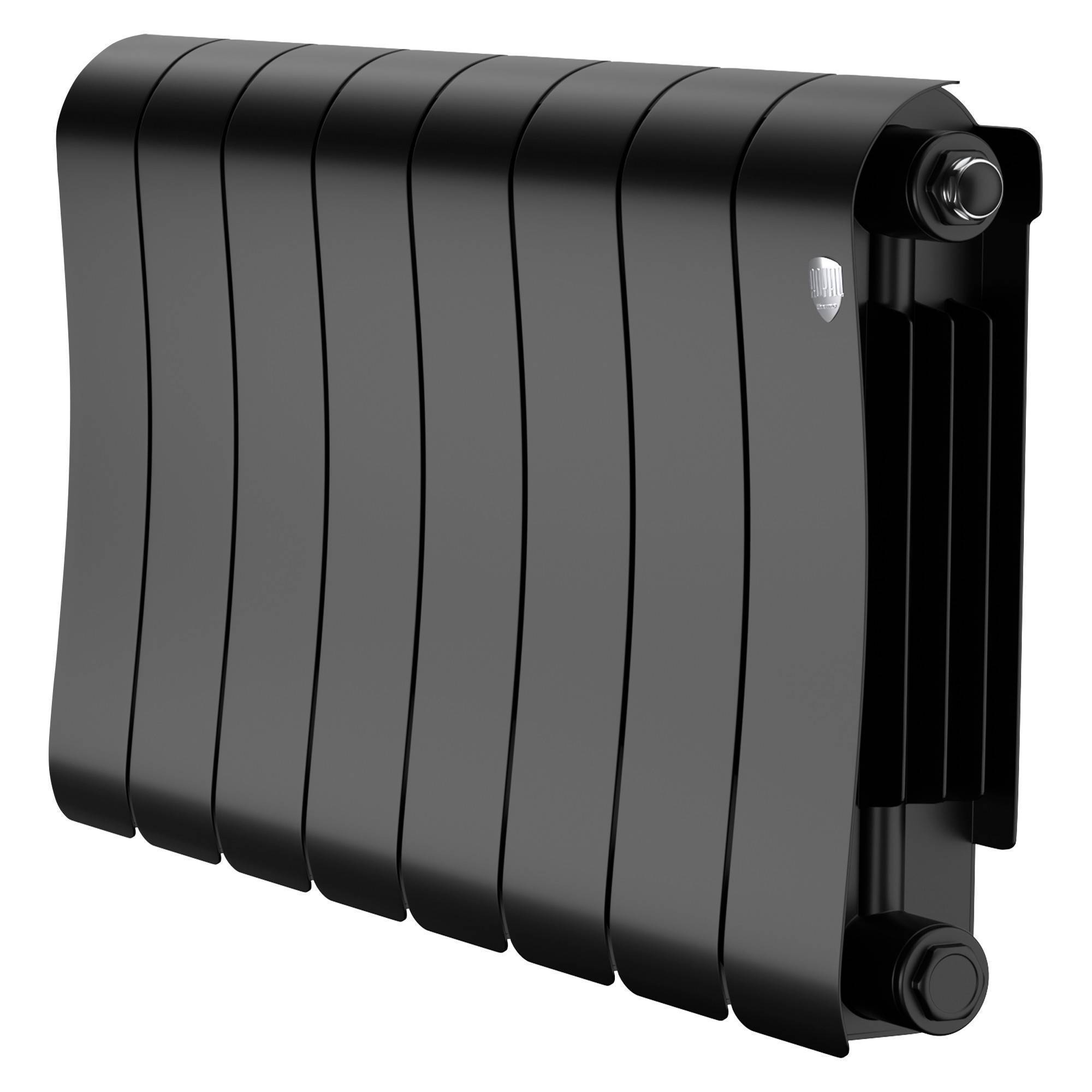 Радиатор биметаллический Royal Thermo Infinity 300 Noir Sable 8 секций боковое подключение НС-1683694