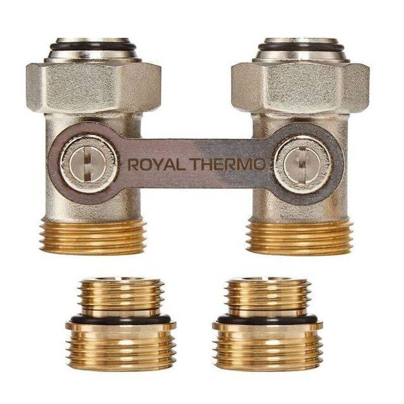 Набор для нижнего подключения радиатора Royal Thermo прямой раздельный 3/4x3/4 EK НС-1282068