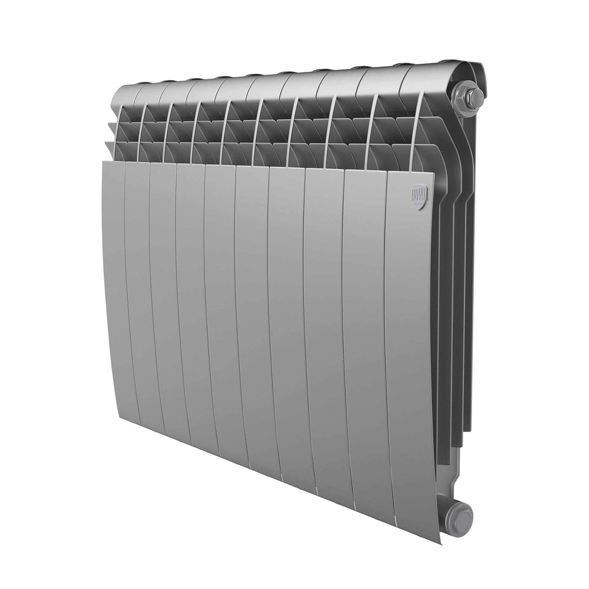 Радиатор биметаллический Royal Thermo BILINER 500 10 секций боковое подключение Серебристый НС-1682275