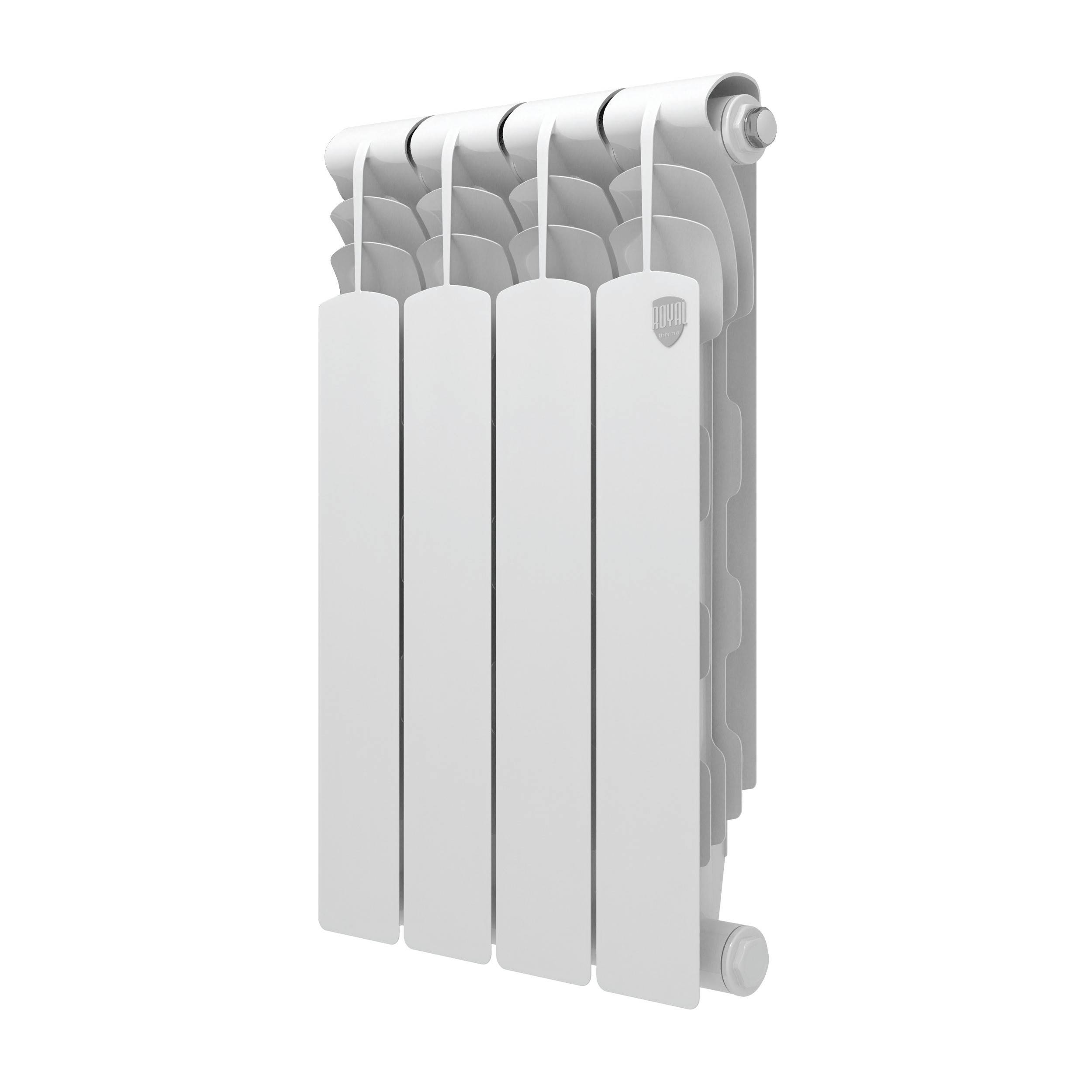 Радиатор биметаллический Royal Thermo Revolution B 500 4 секции боковое подключение 1682419